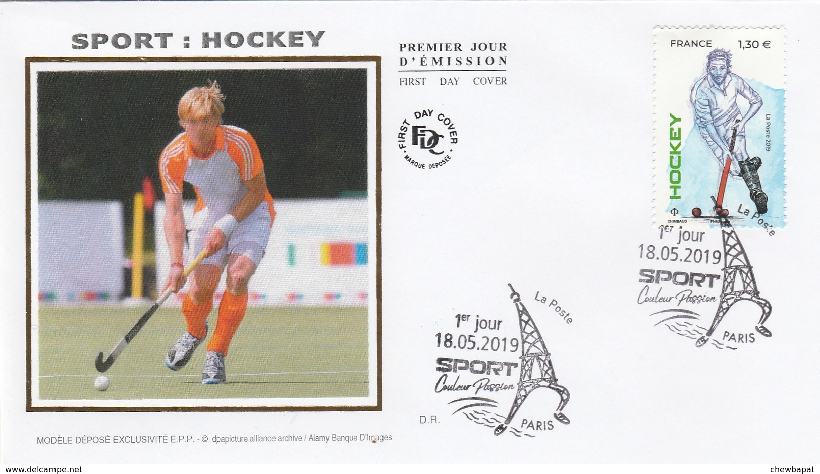 FDC 2019 - Sport Couleur Passion - Hockey - 1er Jour Le 18.05.2019 à Paris - 2010-2019