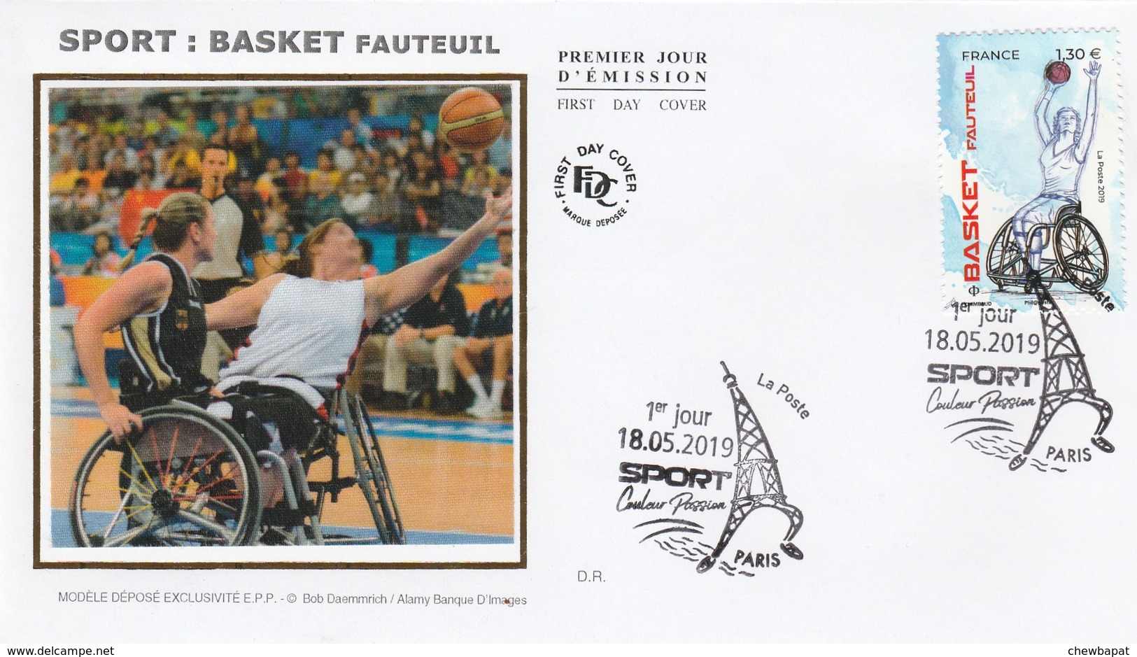 FDC 2019 - Sport Couleur Passion - Basket Fauteuil - 1er Jour Le 18.05.2019 à Paris - 2010-2019