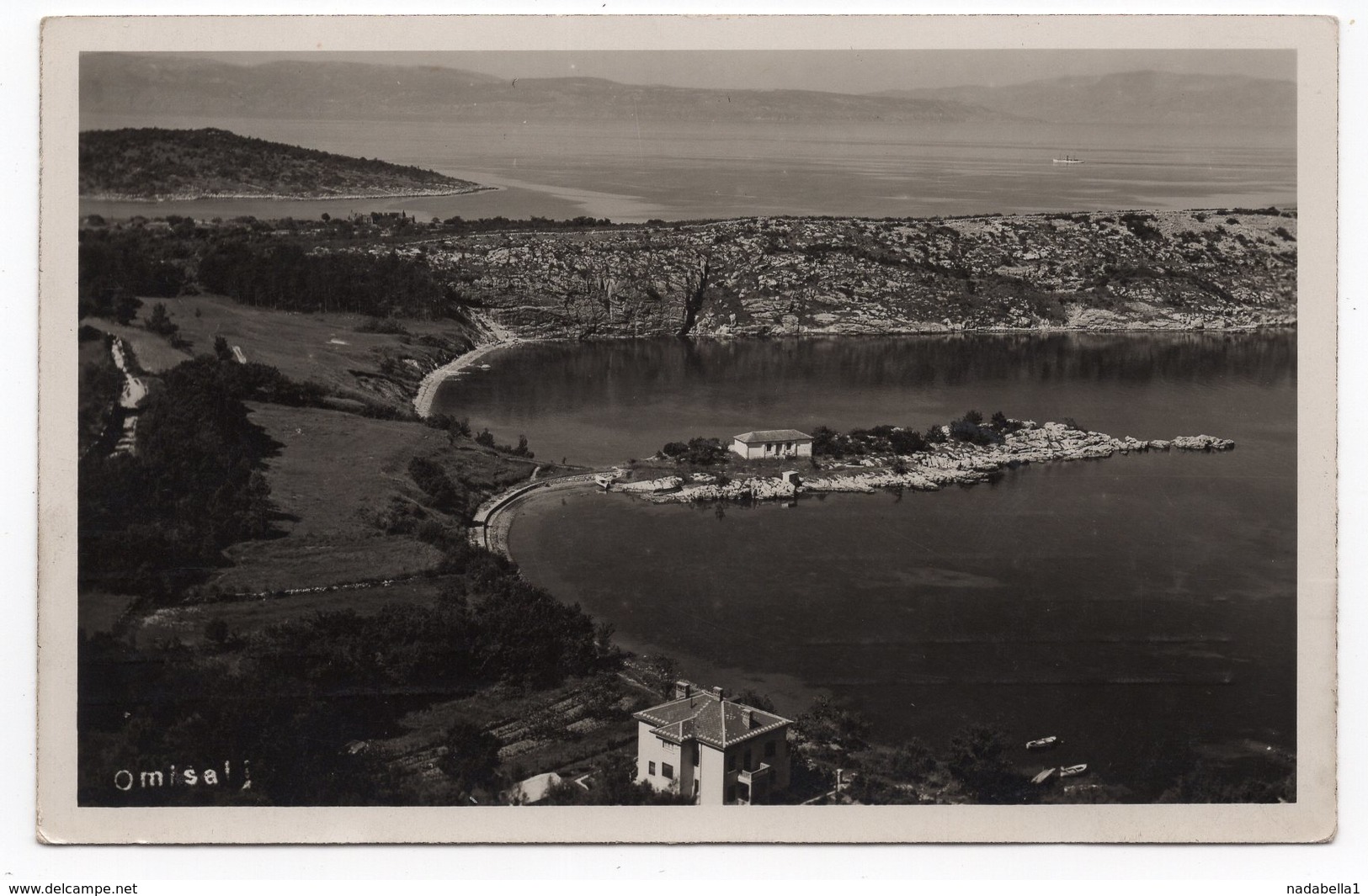 1938 YUGOSLAVIA, CROATIA, OMISALJ, ISLAND KRK, ILLUSTRATED POSTCARD, USED - Croatie