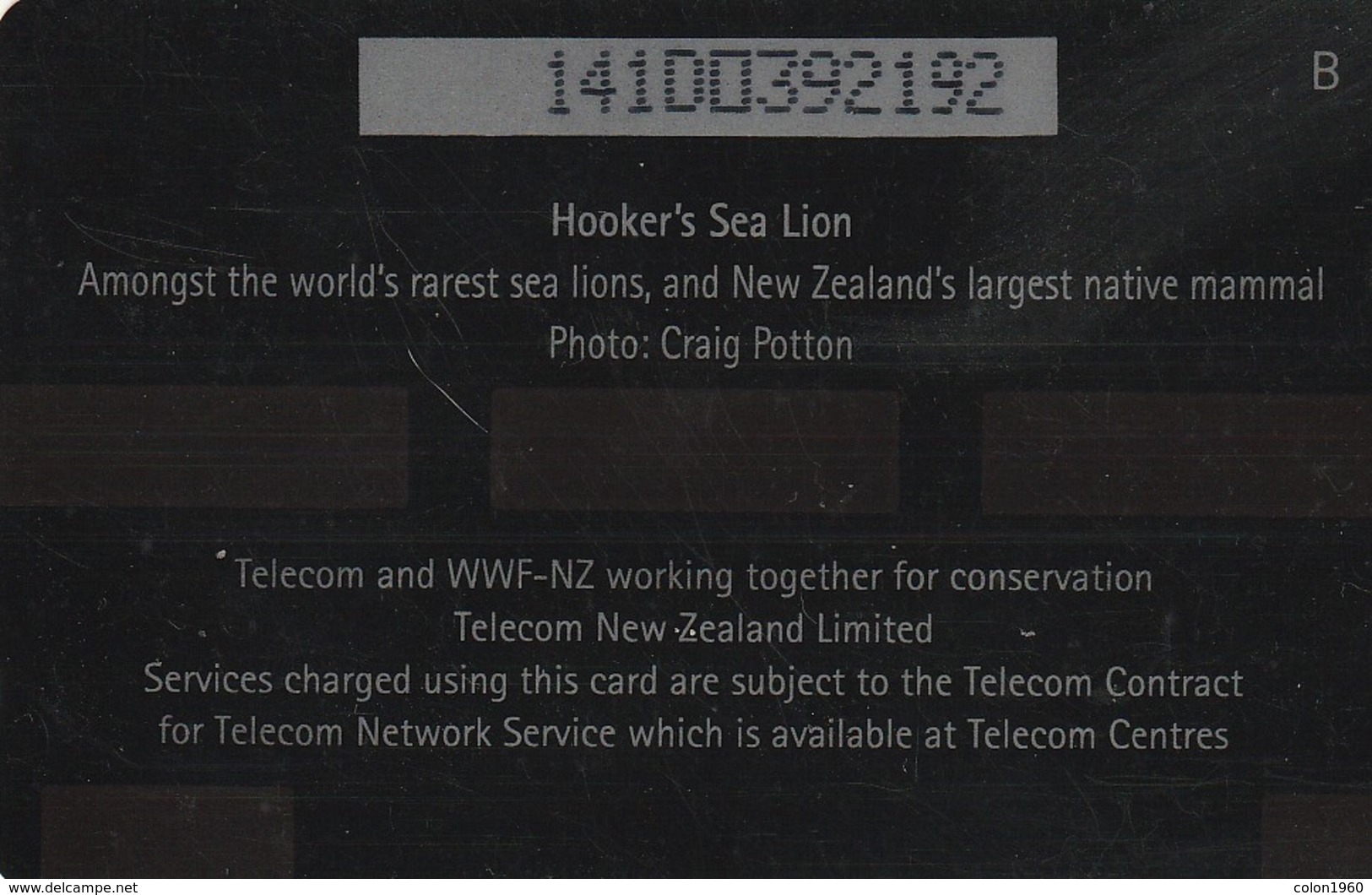 NUEVA ZELANDA. NZ-G-064A. Hooker's Sea Lion (Reverse A). (033) - Otros & Sin Clasificación