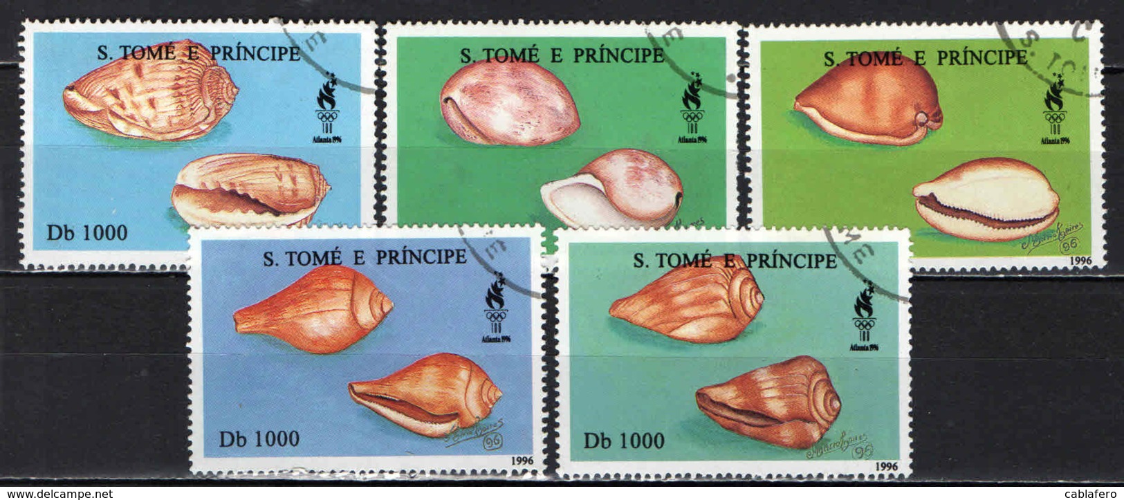 S. TOME' E PRINCIPE - 1996 - CONCHIGLIE - SHELLS - USATI - St. Thomas & Prince