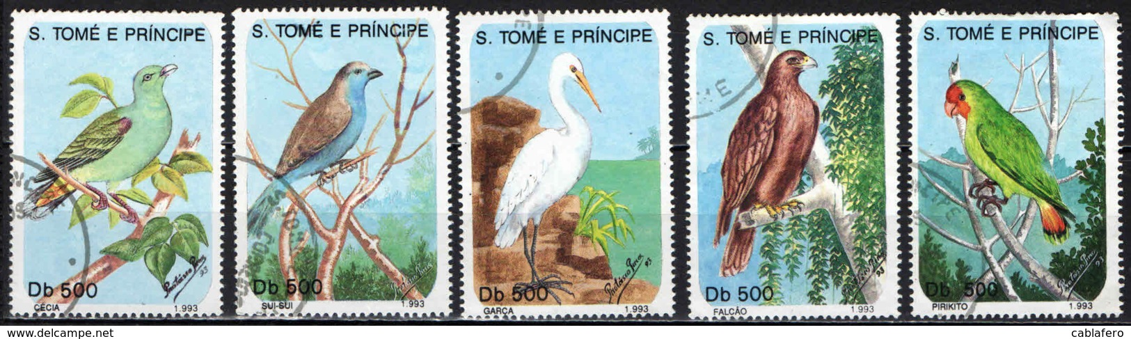 S. TOME' E PRINCIPE - 1993 - UCCELLI - BIRDS - USATI - St. Thomas & Prince