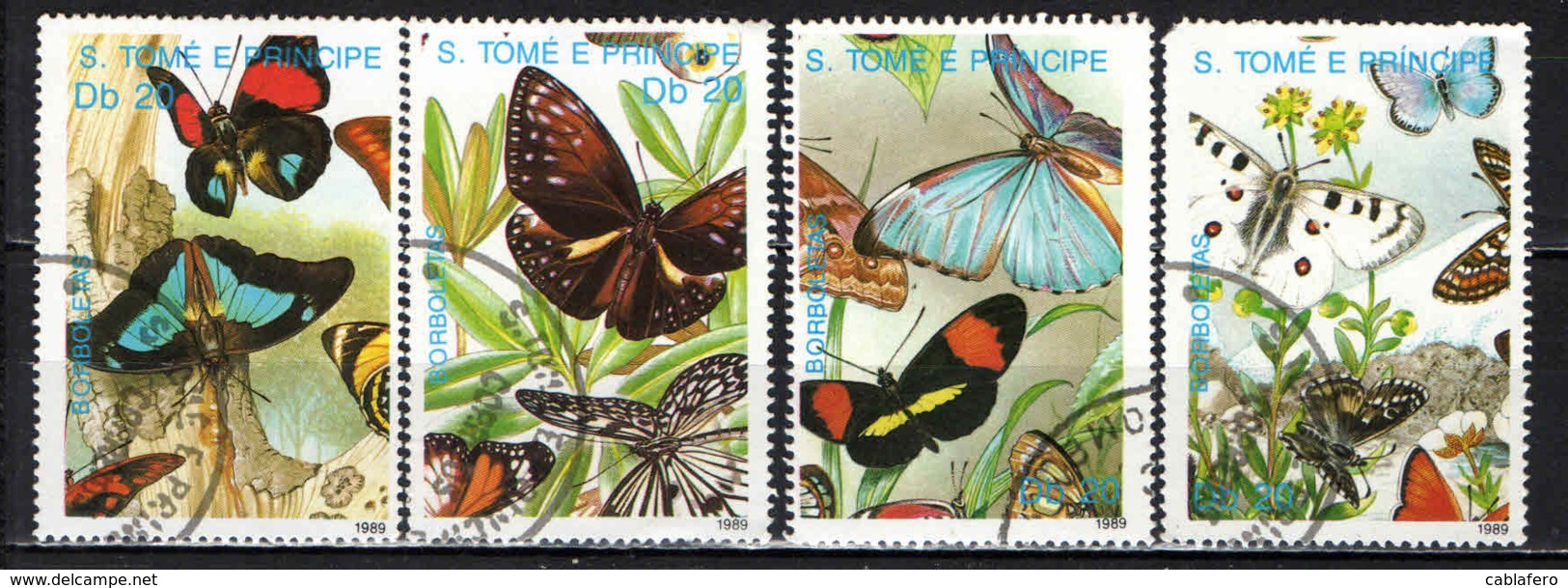 S. TOME' E PRINCIPE - 1989 - Butterflies - USATI - St. Thomas & Prince