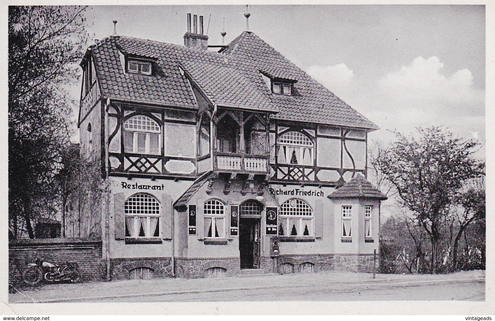 AK567 Ansichtskarte Rehagen, Restaurant Bahnschlößchen, Inh. Richard Friedrich, Gelaufen 1942 - Teltow