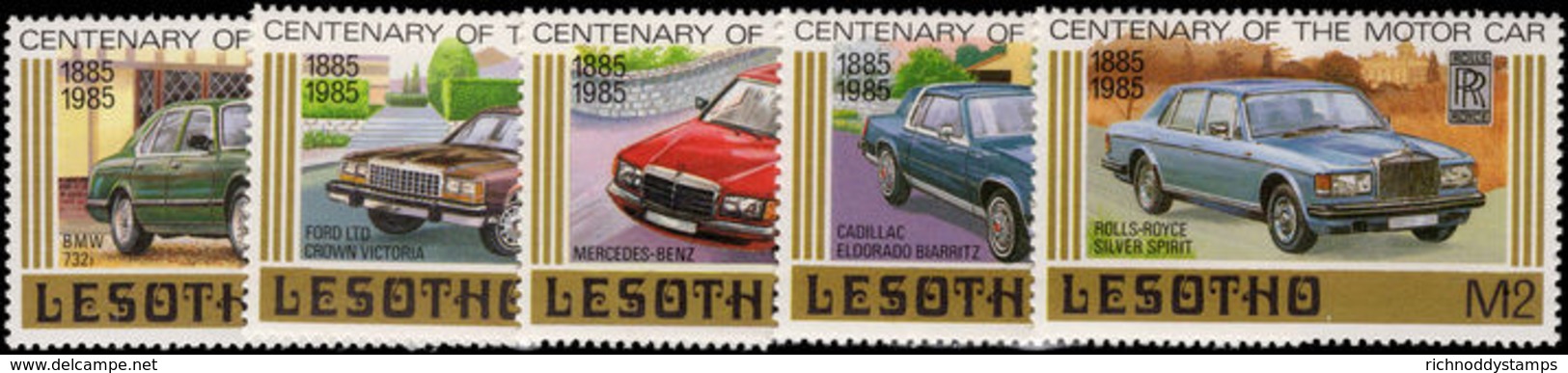 Lesotho 1985 Centenary Of Motoring Unmounted Mint. - Lesotho (1966-...)