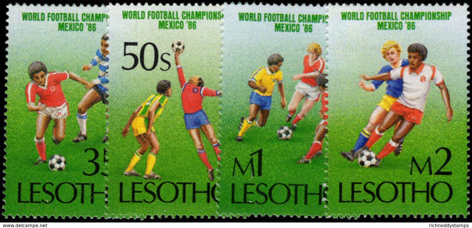 Lesotho 1986 World Cup Football Unmounted Mint. - Lesotho (1966-...)