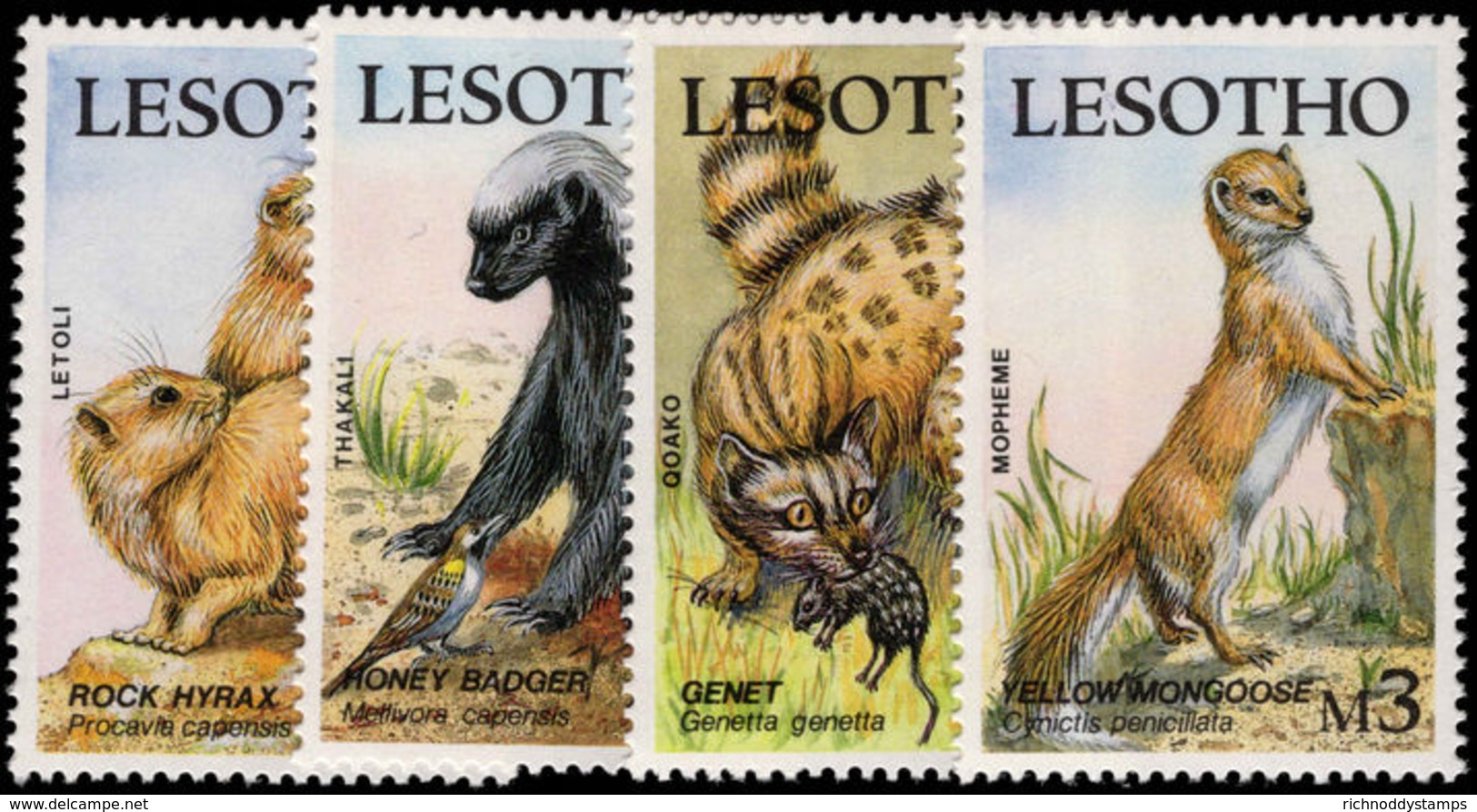 Lesotho 1988 Small Mammals Unmounted Mint. - Lesotho (1966-...)