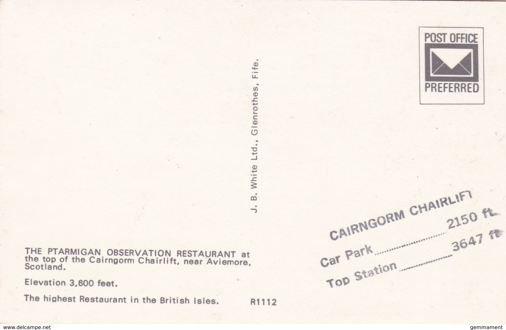CAIRNGORM - THE  PTARMIGAN OBSERVATION RESTAURANT.  CACHET - Other & Unclassified