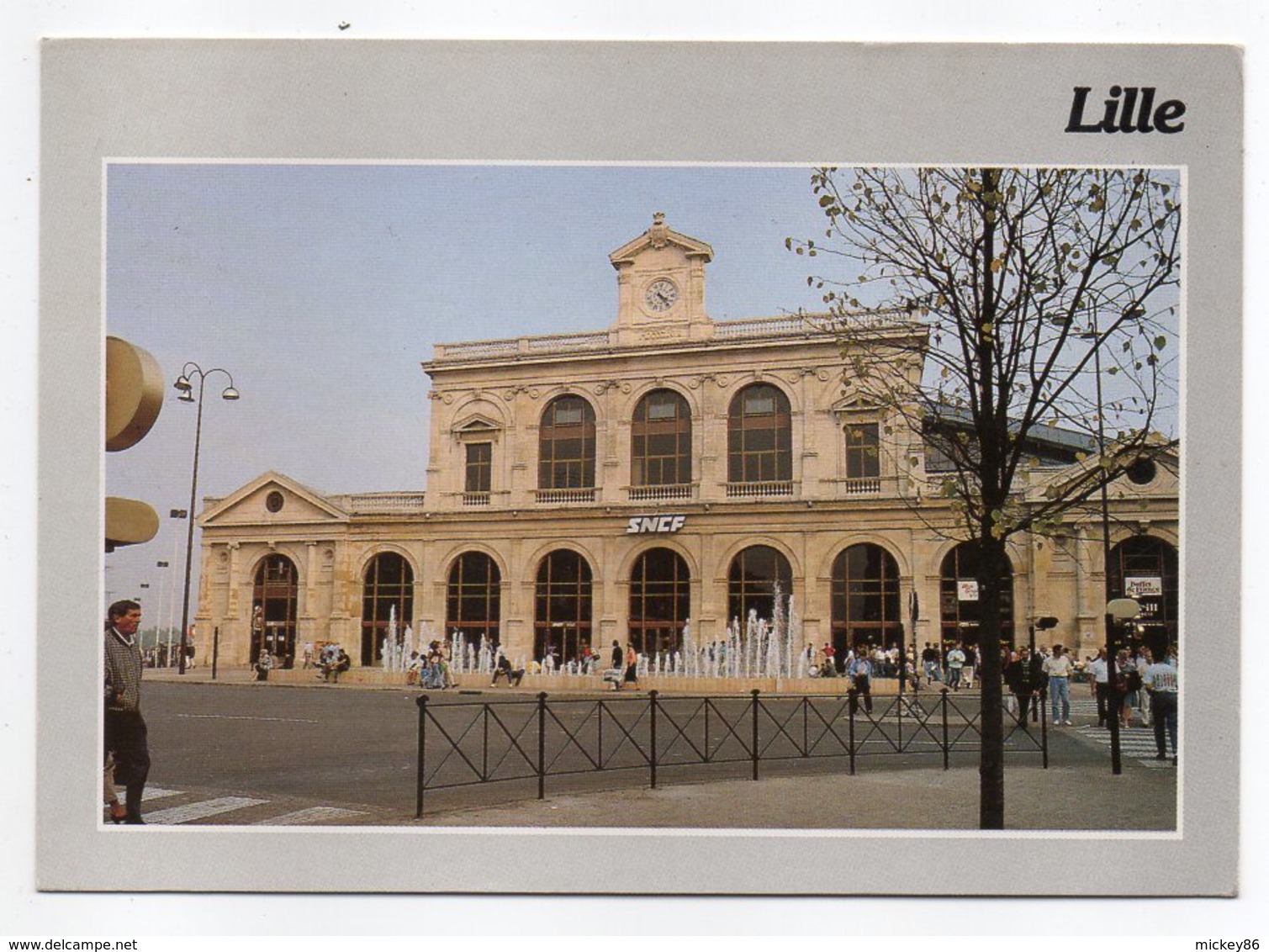 LILLE --1989---La Gare (petite Animation) --timbre --cachet  BAILLEUL-59  ...................à  Saisir - Lille