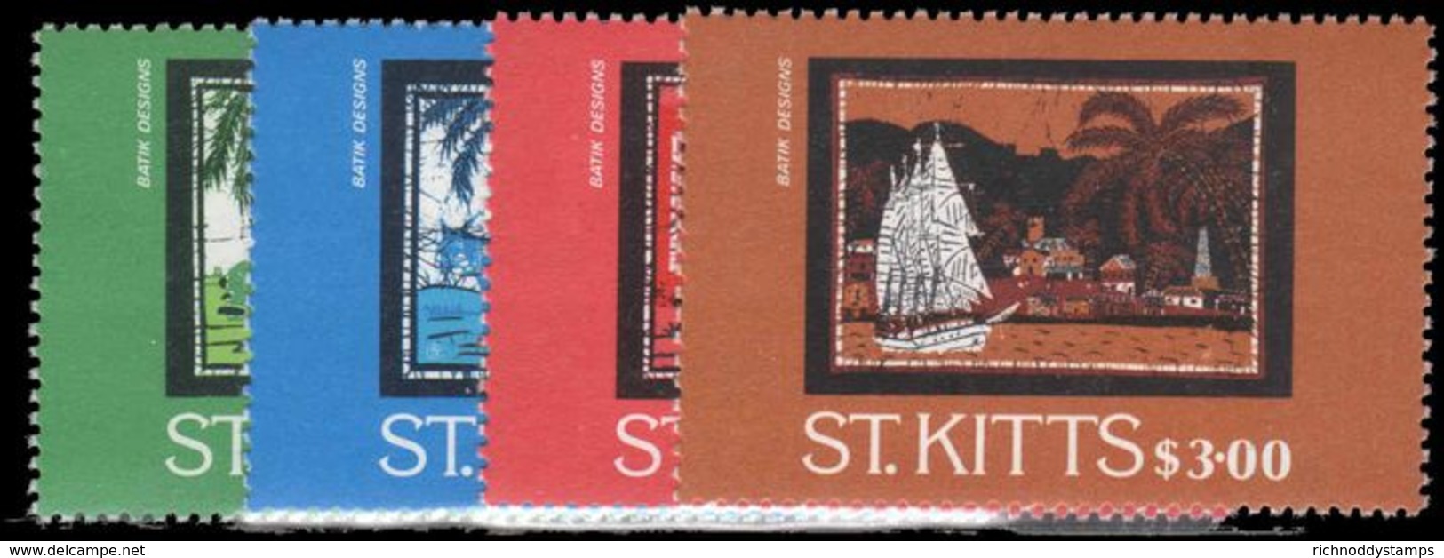 St Kitts 1985 Batik Designs (2nd) Unmounted Mint. - St.Kitts And Nevis ( 1983-...)