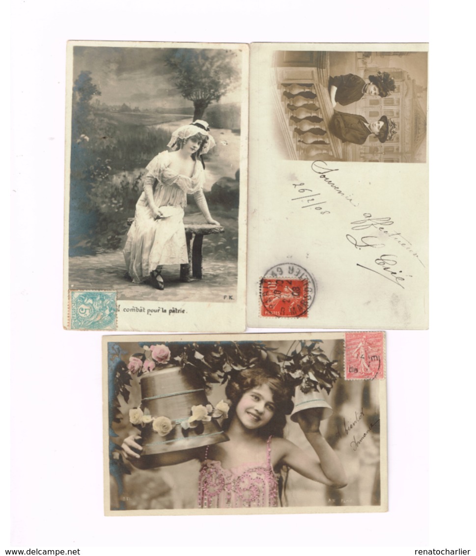 Lot De 8 Cartes.Femmes. - Femmes