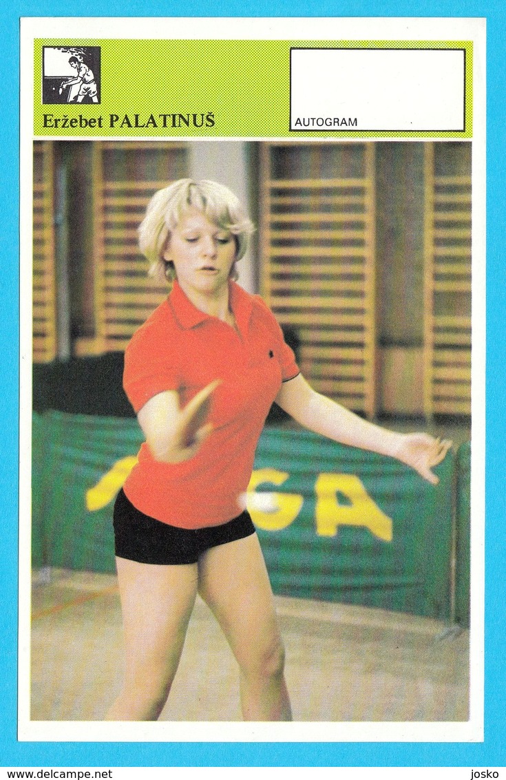 ERZEBET PALATINUS - Table Tennis ... Yugoslavia Old Card Svijet Sporta - Autograph Card * Tennis De Table Tischtennis - Tafeltennis