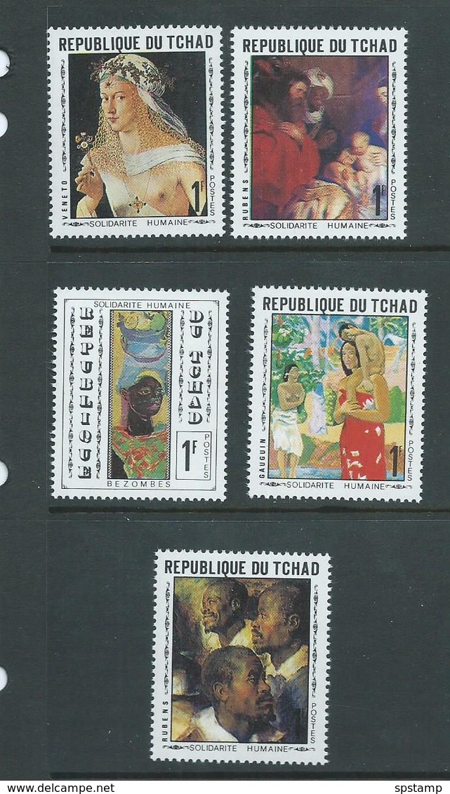 Chad 1969 Famous Paintings 1 Fr Values Part Set Of 5  MNH - Chad (1960-...)