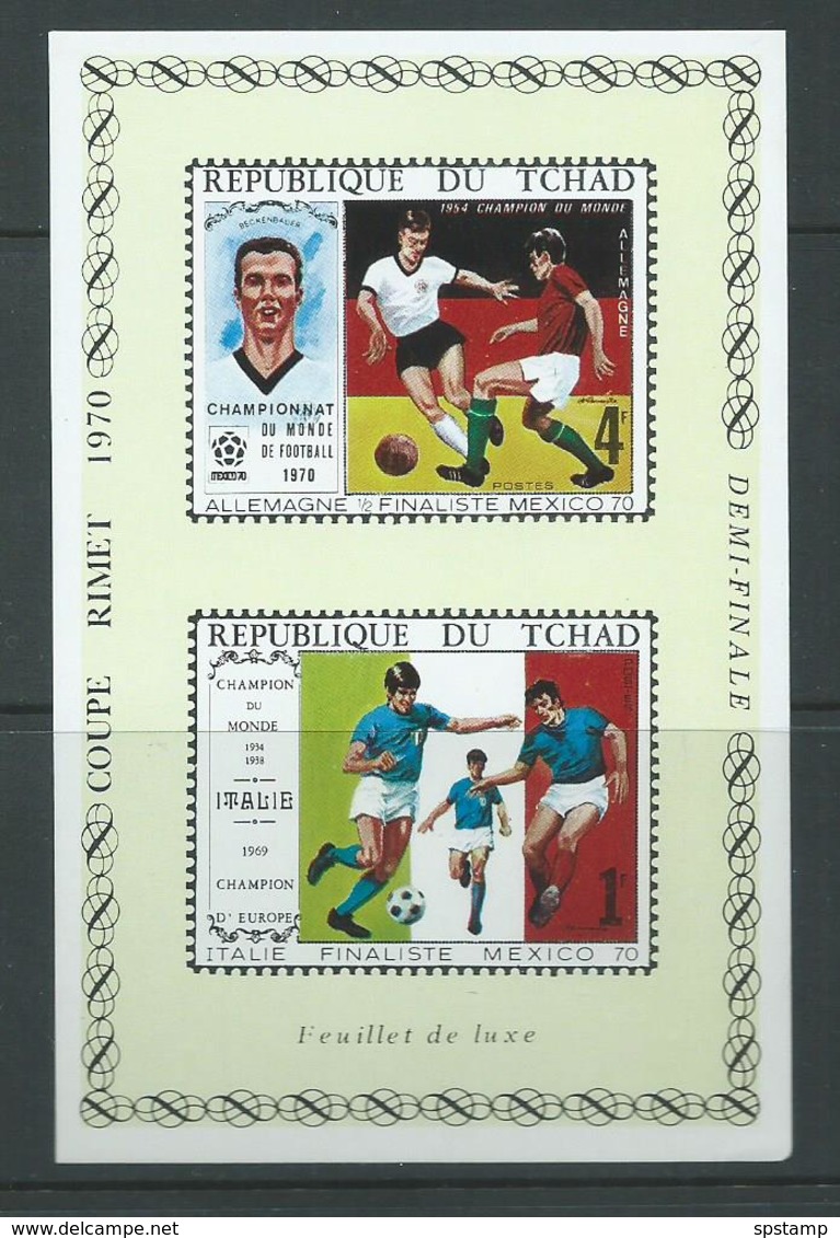 Chad 1970 Soccer World Cup Finalists Deluxe Sheet Imperforate MNH - Chad (1960-...)