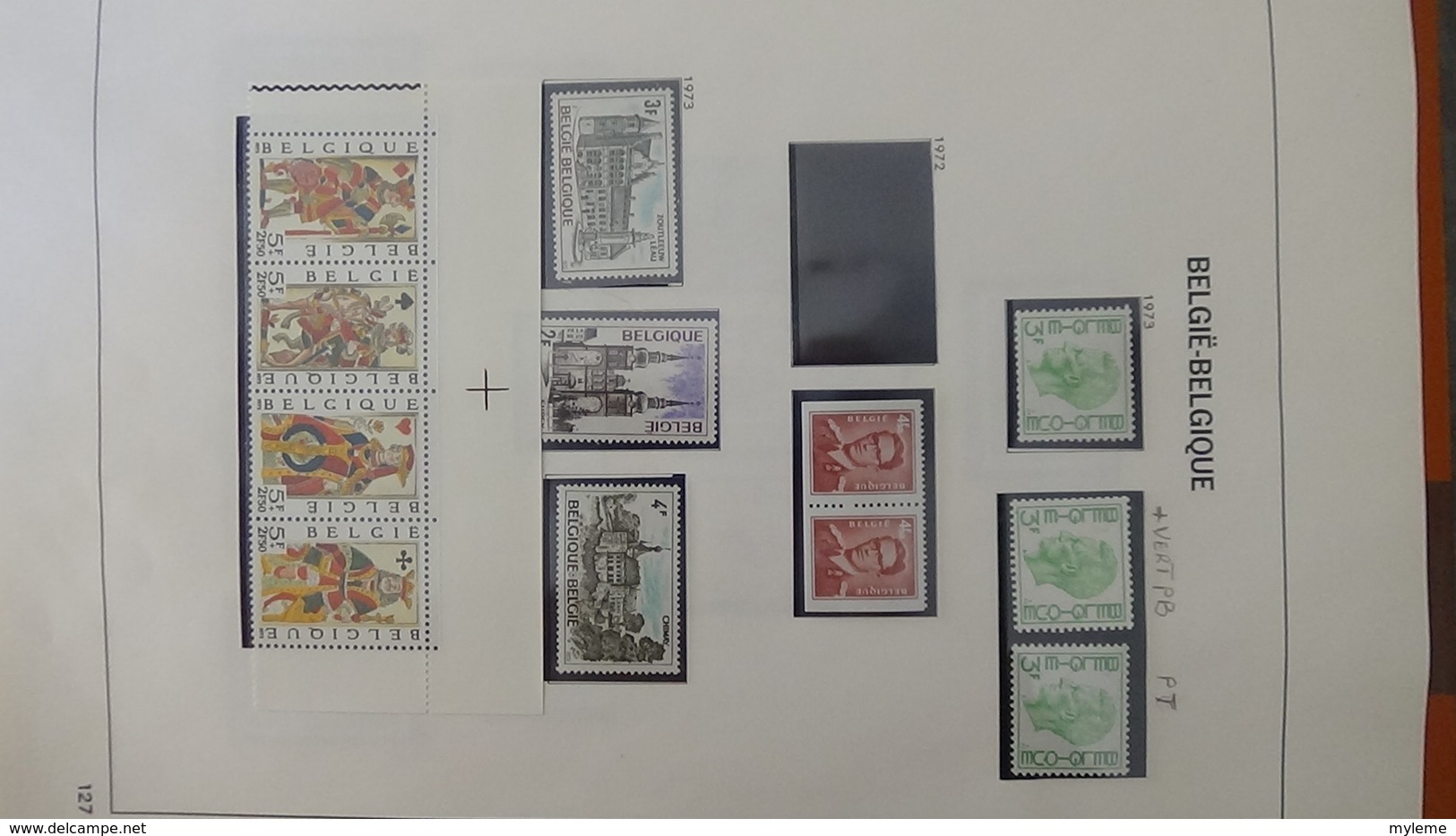 Grosse collection BELGIQUE en DAVO de 1971 à 1984 en blocs, carnets et timbres ** . Bien suivie A saisir !!!