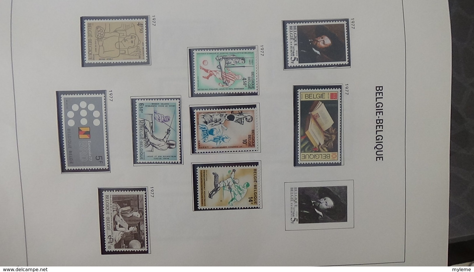 Grosse collection BELGIQUE en DAVO de 1971 à 1984 en blocs, carnets et timbres ** . Bien suivie A saisir !!!