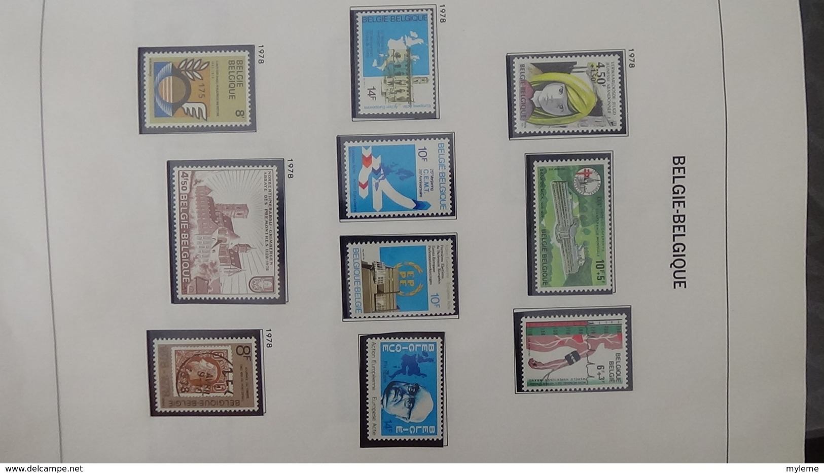 Grosse collection BELGIQUE en DAVO de 1971 à 1984 en blocs, carnets et timbres ** . Bien suivie A saisir !!!