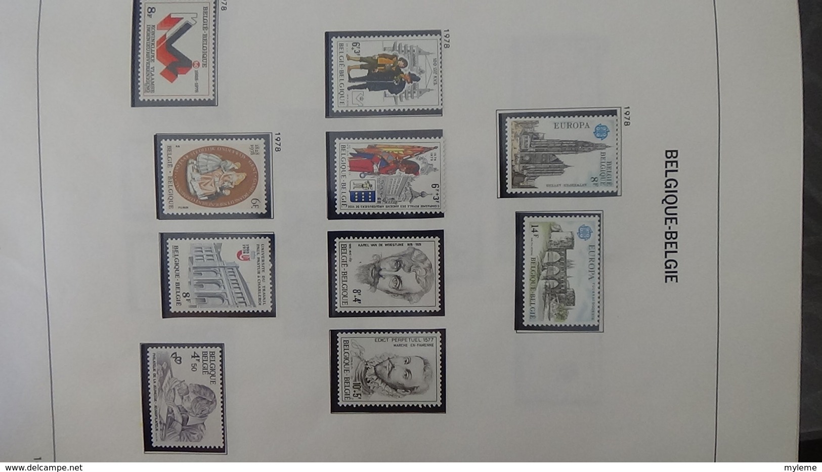 Grosse collection BELGIQUE en DAVO de 1971 à 1984 en blocs, carnets et timbres ** . Bien suivie A saisir !!!