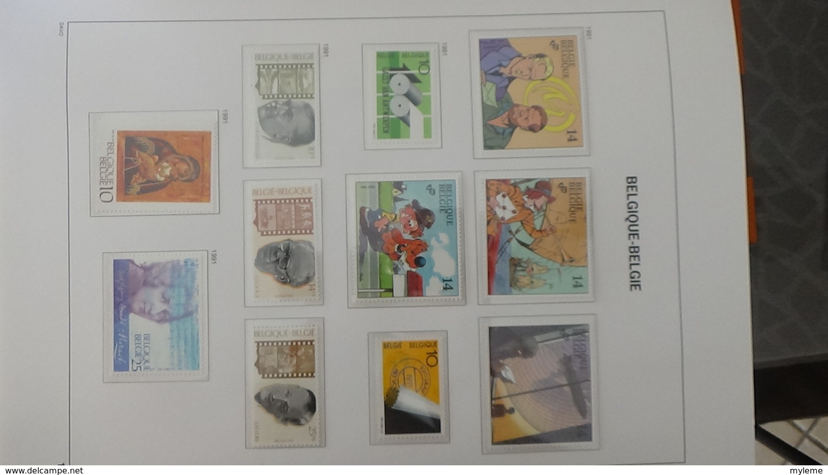 Grosse collection BELGIQUE en DAVO de 1985 à 1998 en blocs, carnets et timbres ** . Bien suivie A saisir !!!