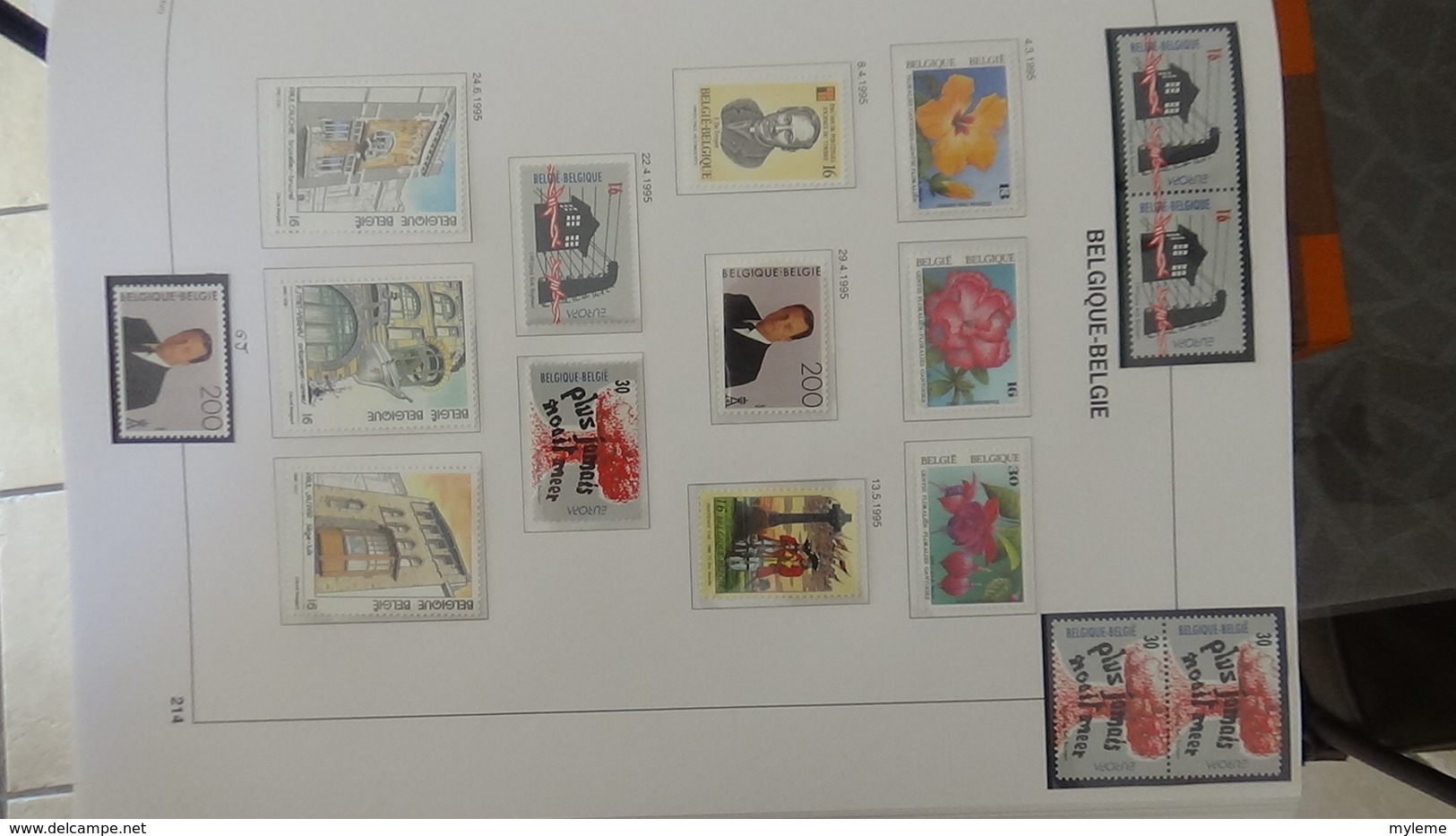 Grosse collection BELGIQUE en DAVO de 1985 à 1998 en blocs, carnets et timbres ** . Bien suivie A saisir !!!