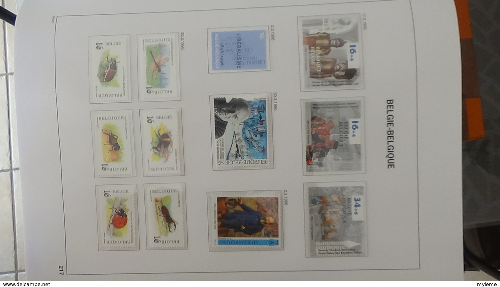 Grosse collection BELGIQUE en DAVO de 1985 à 1998 en blocs, carnets et timbres ** . Bien suivie A saisir !!!