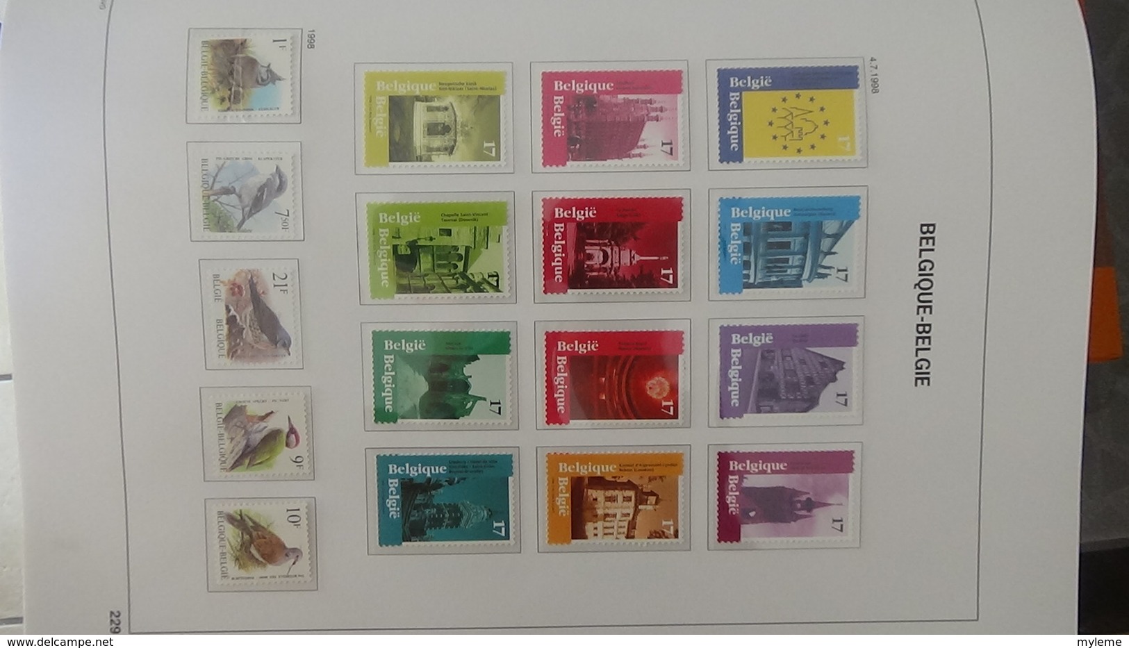 Grosse collection BELGIQUE en DAVO de 1985 à 1998 en blocs, carnets et timbres ** . Bien suivie A saisir !!!