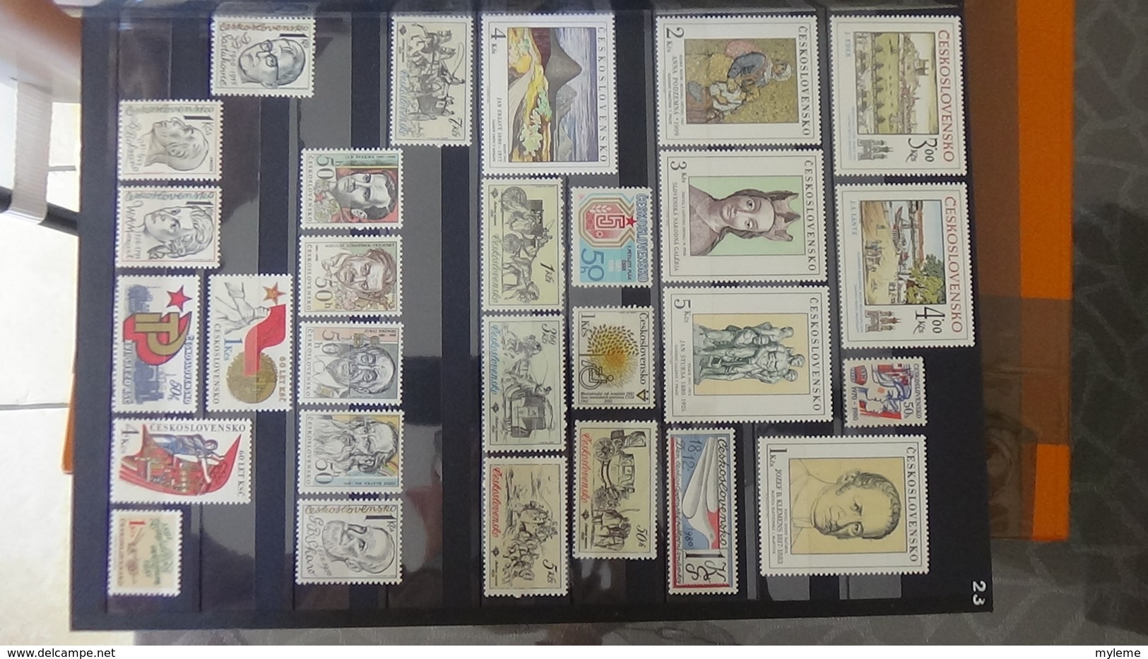 Collection de TCHECOSLOVAQUIE  en timbres ** et blocs oblitérés. A saisir !!!
