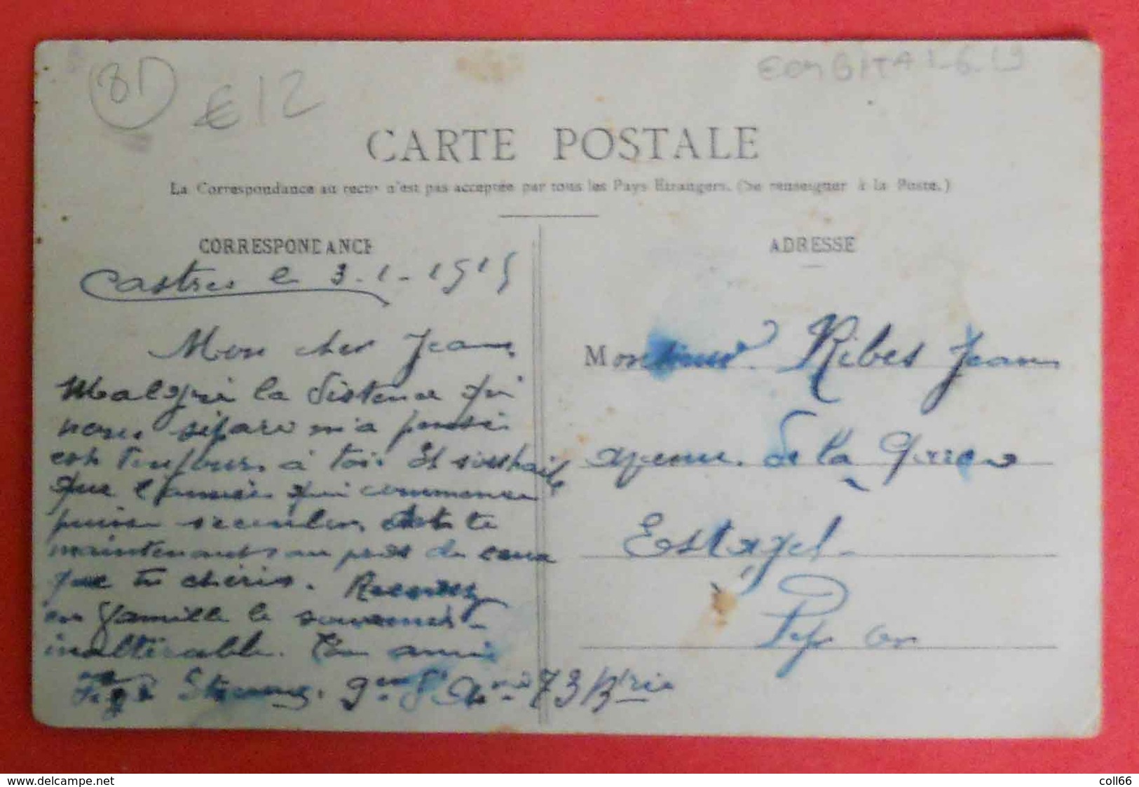 81 Castres 1915 Café Carayol Place Soult TB Animée Sans éditeur Dos Scanné Net Sur Original - Castres