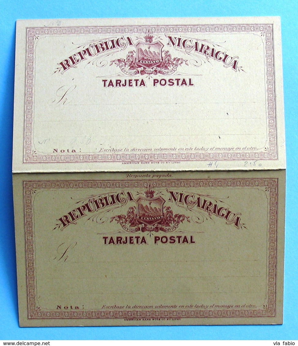 Nicaragua STATIONERY Post Card 2 + 2 CENTAVOS Mint - Nicaragua