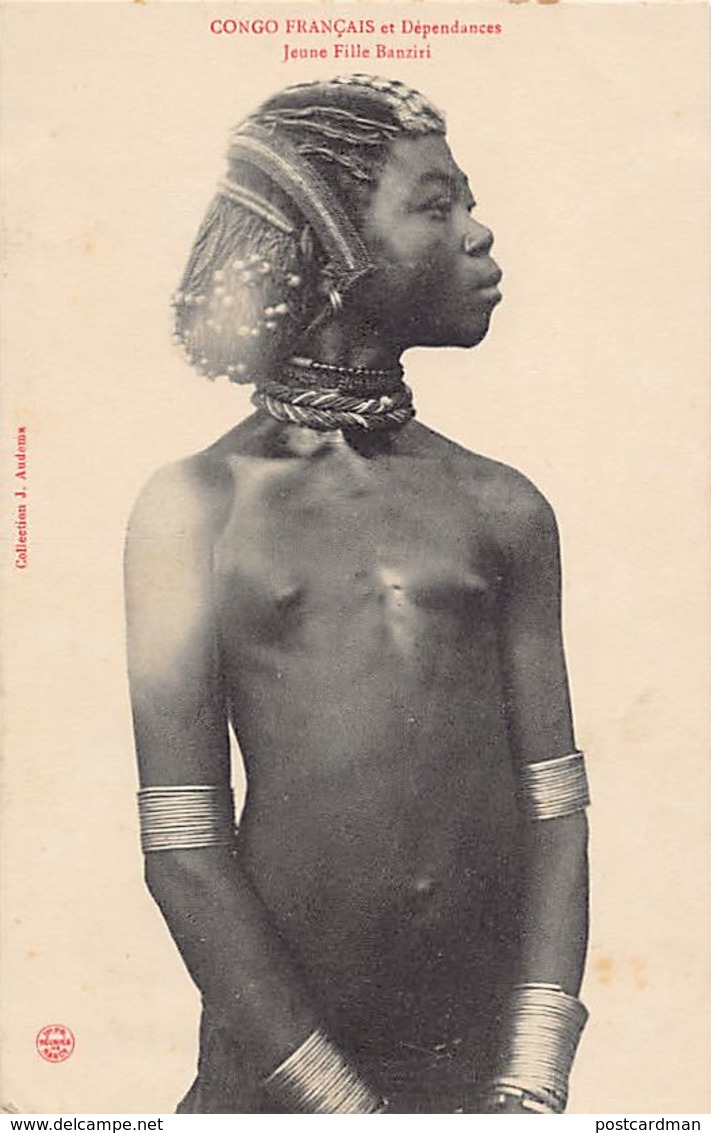 Congo - Jeune Fille Banziri Nu Ethnique - Ed. J. Audema. - Congo Français