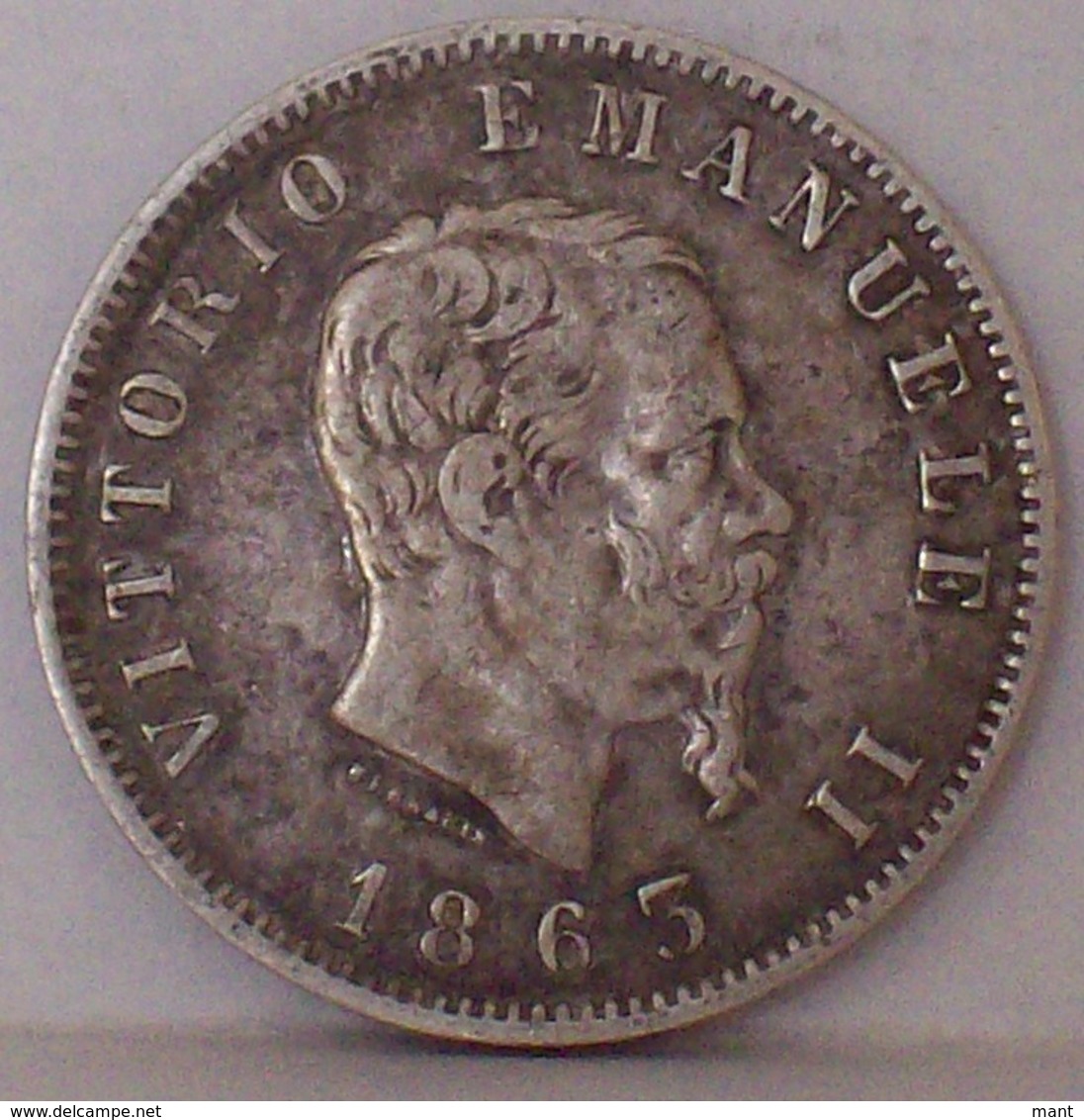 VITTORIO EMANUELE II 1 Lira 1863 ARGENTO SILVER - 1861-1878 : Vittoro Emanuele II