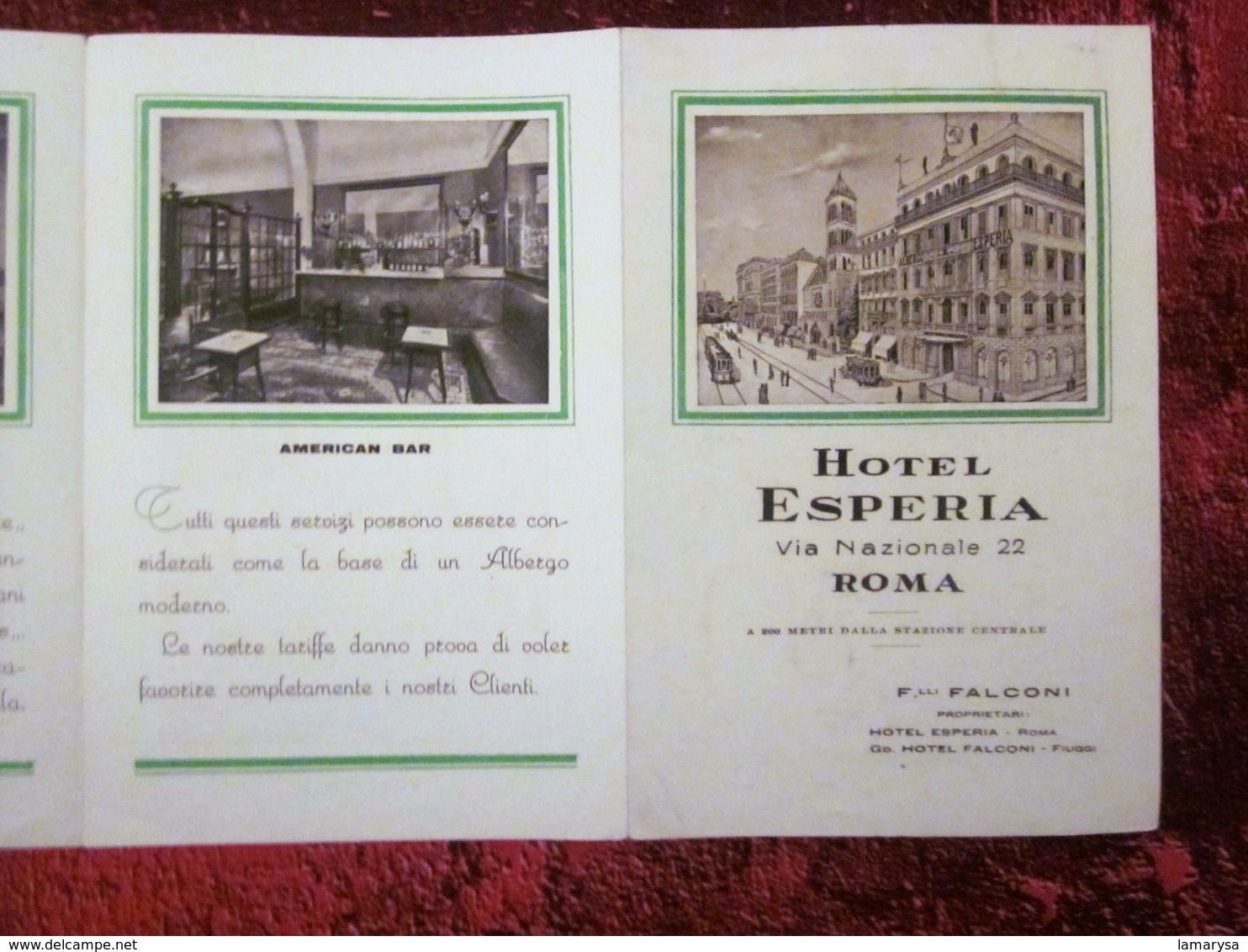 Vecchi Opuscoli Turistici Rome ROMA  HOTEL ESPERIA Ancien Dépliant Touristique-OLD Tourist Brochures - Dépliants Turistici