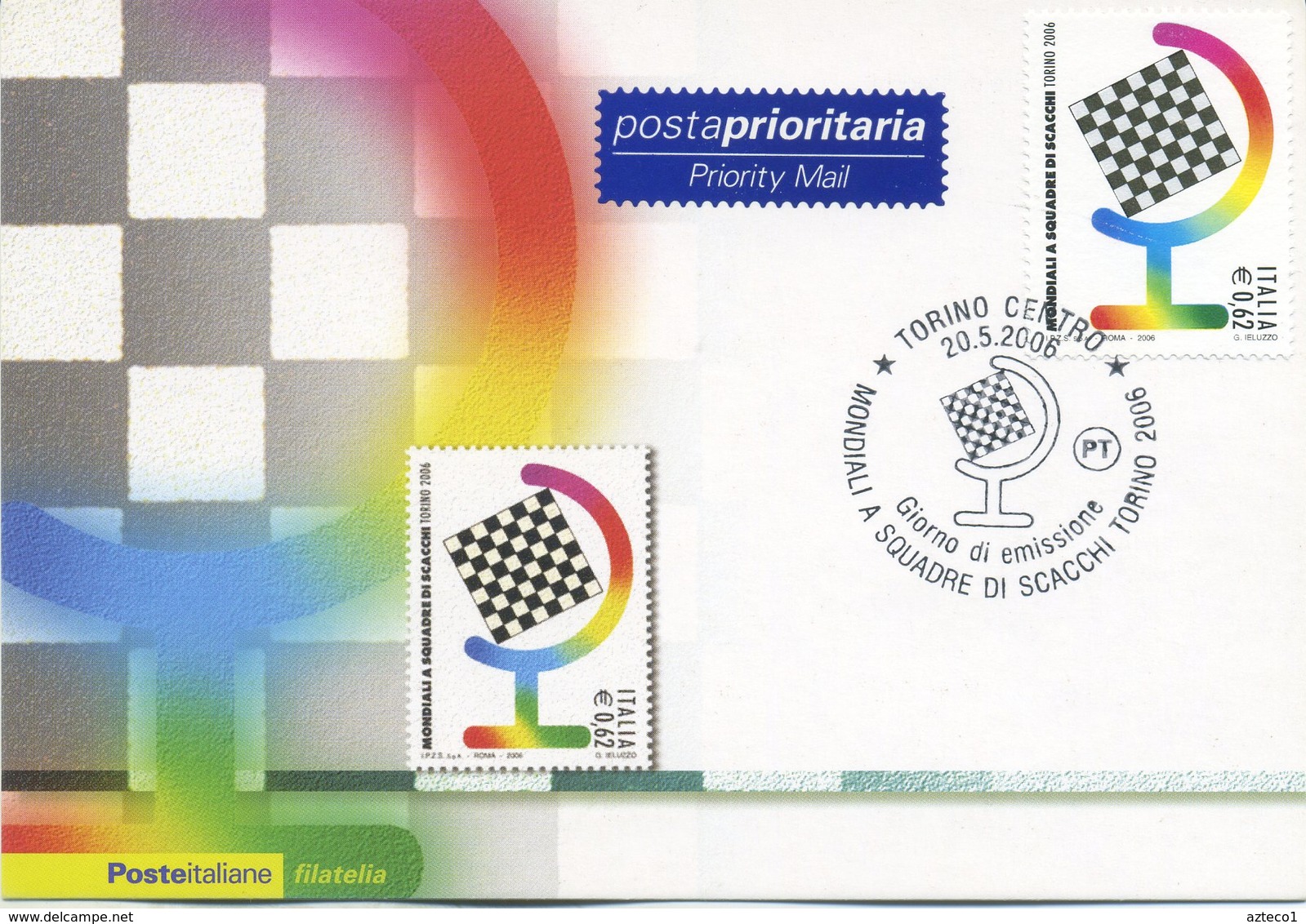 ITALIA - FDC MAXIMUM CARD 2006 - MONDIALE DI SCACCHI A TORINO - CHESS - ANNULLO SPECIALE - Cartoline Maximum