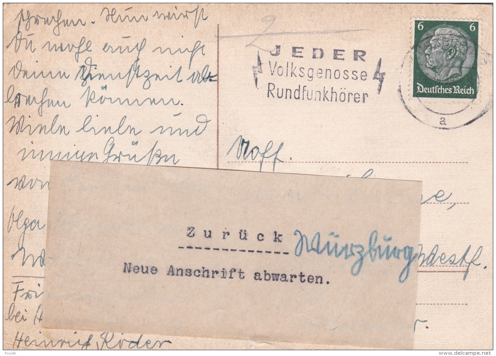 Very Early Feldpost WW2: Postcard To 1/N. 46 In Münster P/m Würzburg 5.9.1939 - Returned "Wait For New Address" - Zurück - Guerre Mondiale (Seconde)