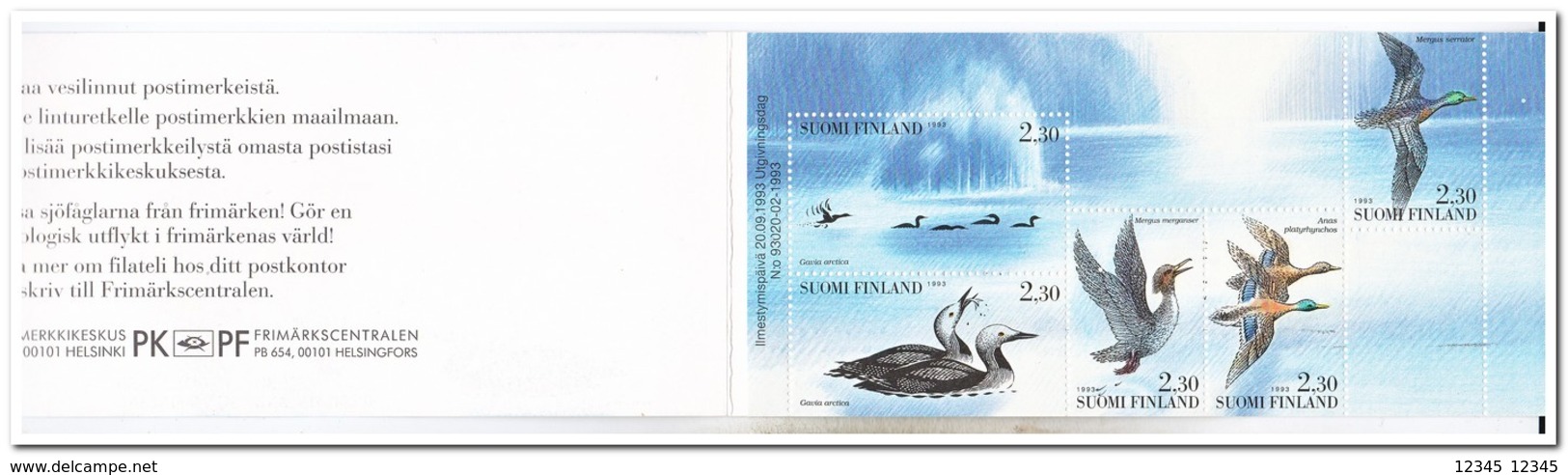 Finland 1993, Postfris MNH, Birds - Postzegelboekjes