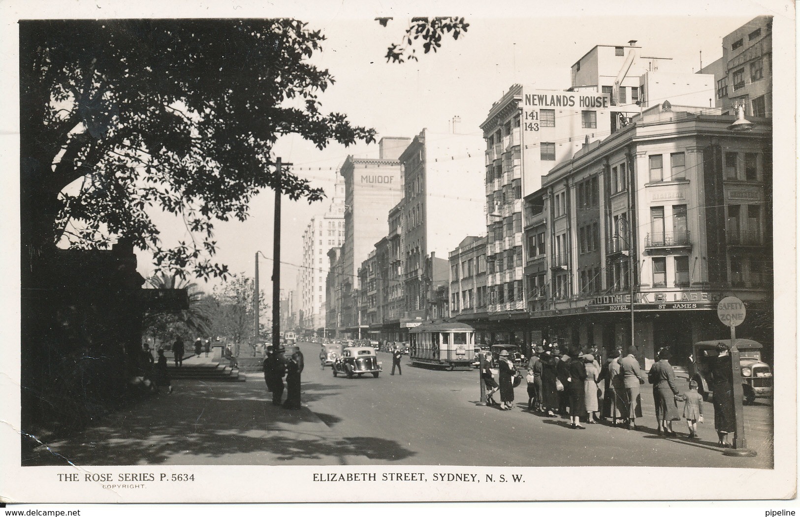 Australia Postcard Sent To Denmark (Elizabeth Street Sydney N.S.W.) - Sydney