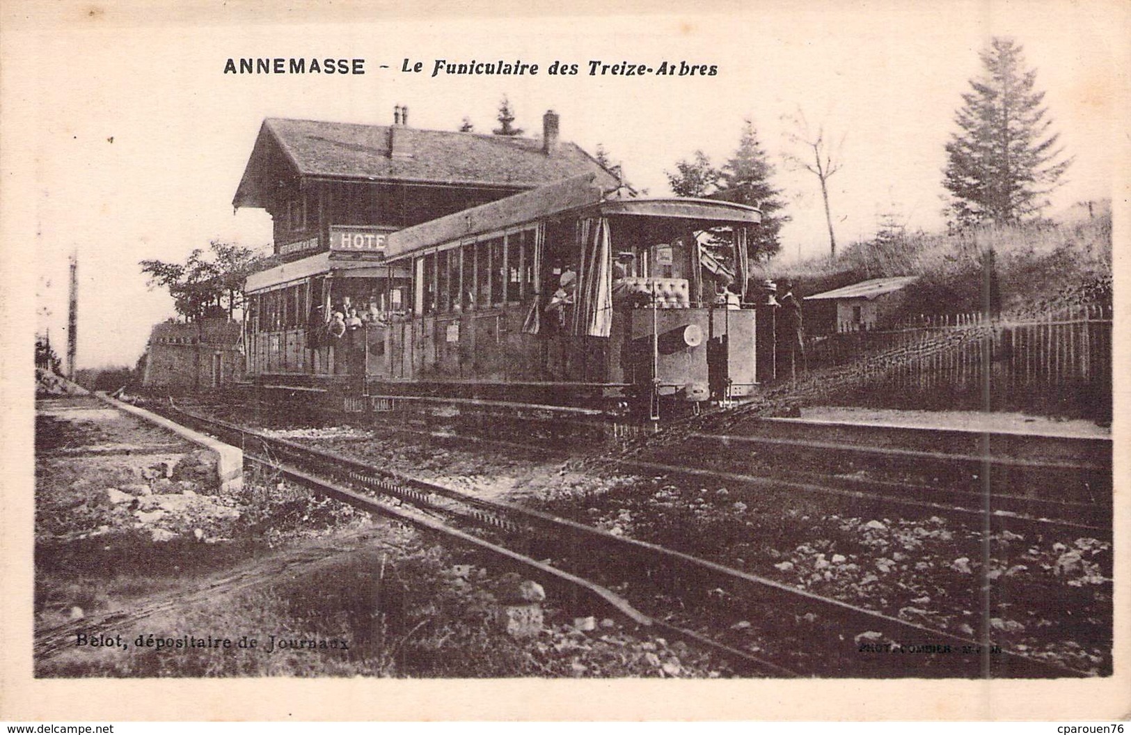 C P A  74 Haute Savoie Annemasse Le Funiculaire Des Treize Arches Carte Animée - Annemasse