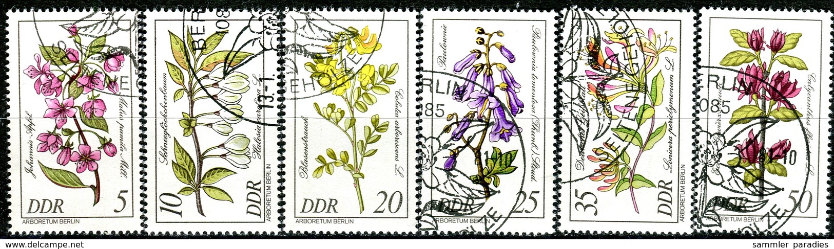 DDR - Mi 2573 / 2578 - OO Gestempelt (A) - Seltene Gehölze - Gebraucht