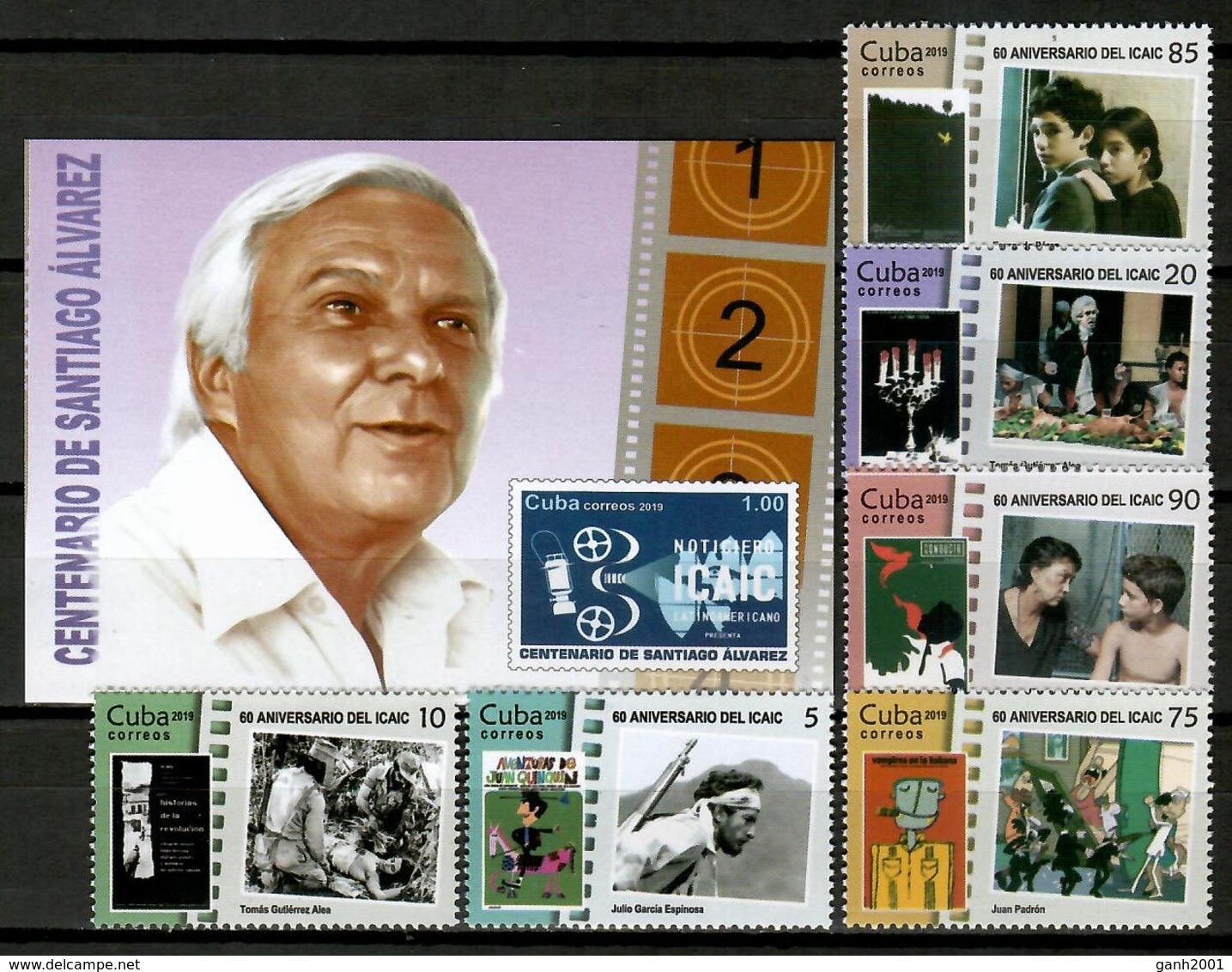 Cuba 2019 / Cuban Cinema Movies Films Actors MNH Cine Cubano Actores Películas / Cu13405  C3 - Unused Stamps