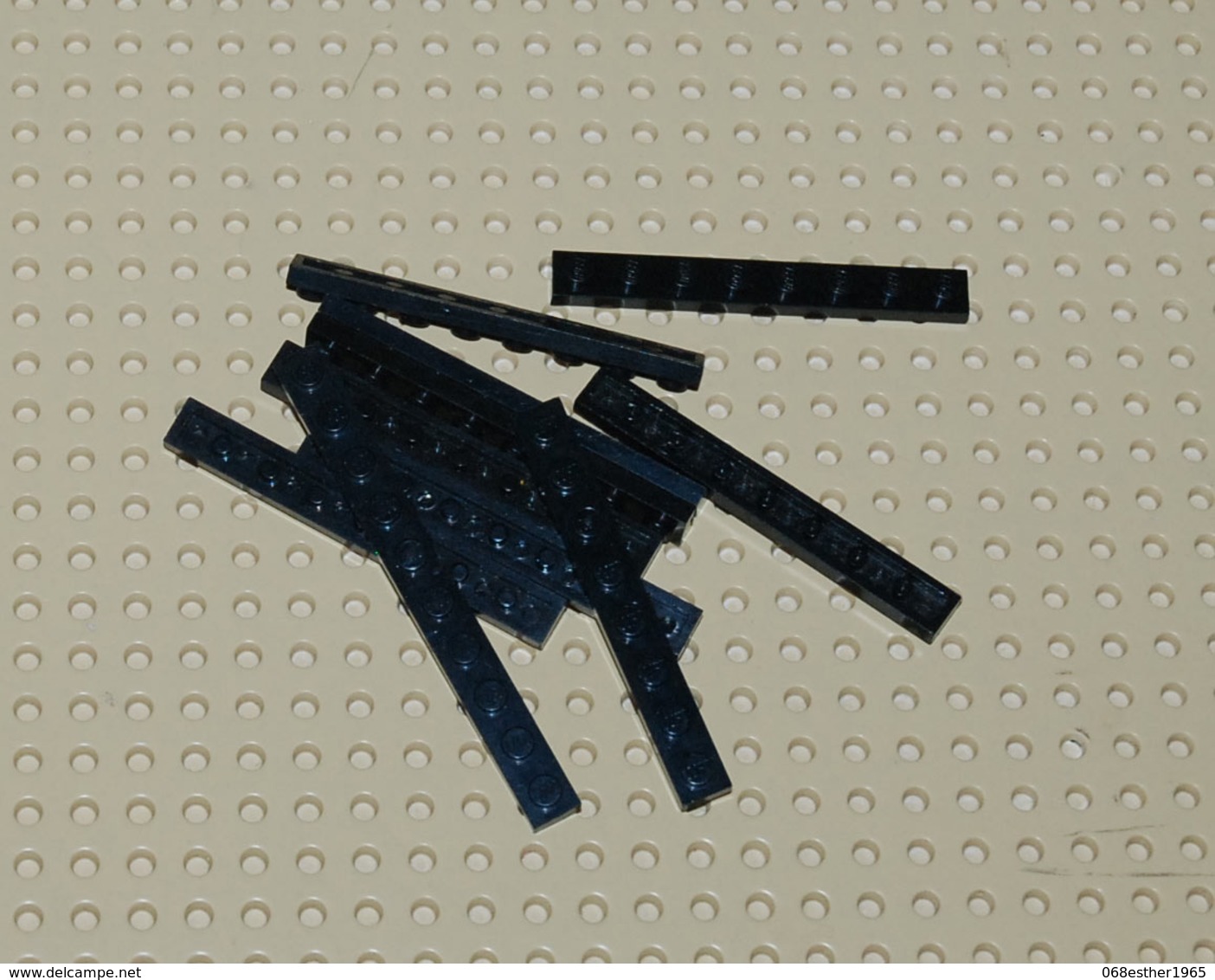 Lego Lot 10 X Plate Noir 1x8 Ref 3460 - Lego Technic