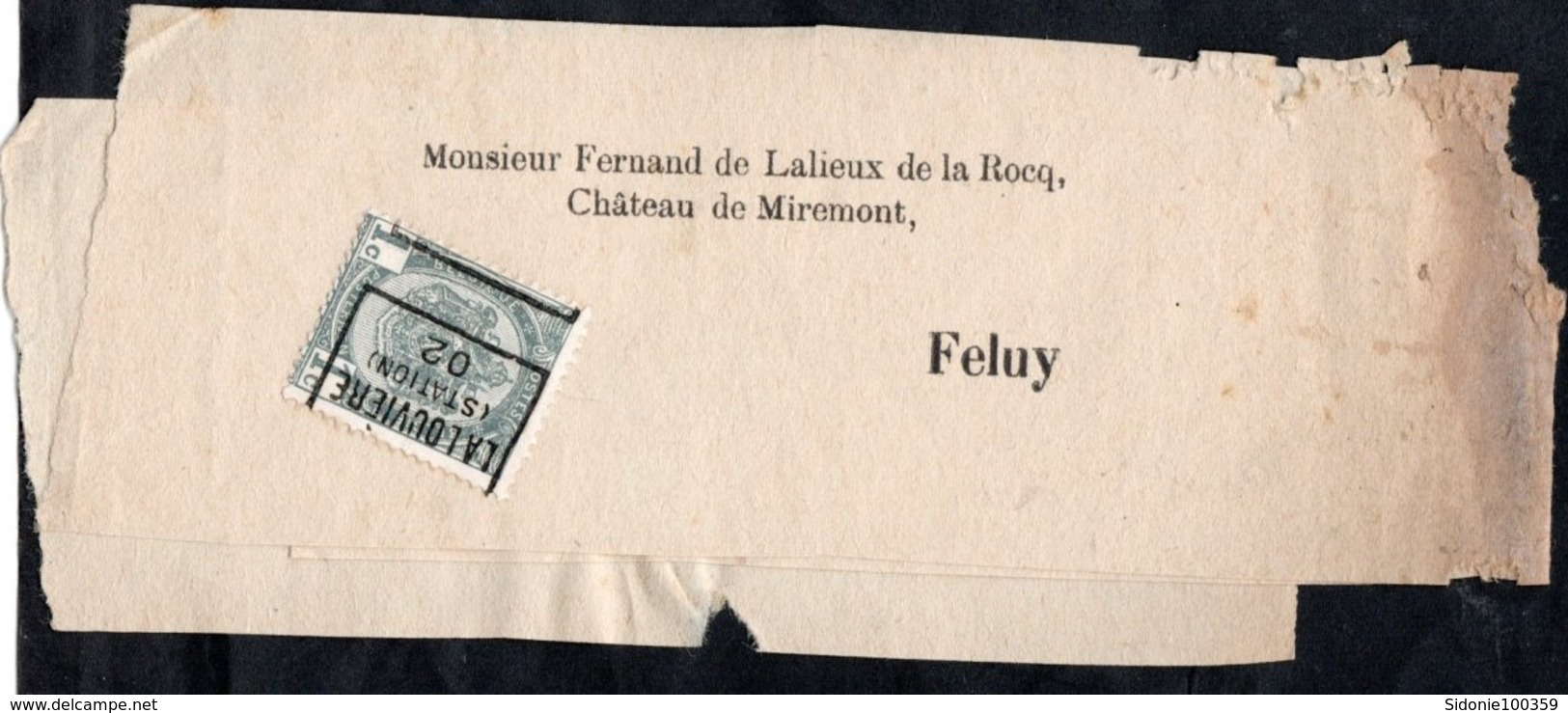 Bande Journal Affranchie Par 1 Timbre Préoblitéré Envoyée De La Louvière (station) Vers Feluy En 1902 - Roulettes 1900-09