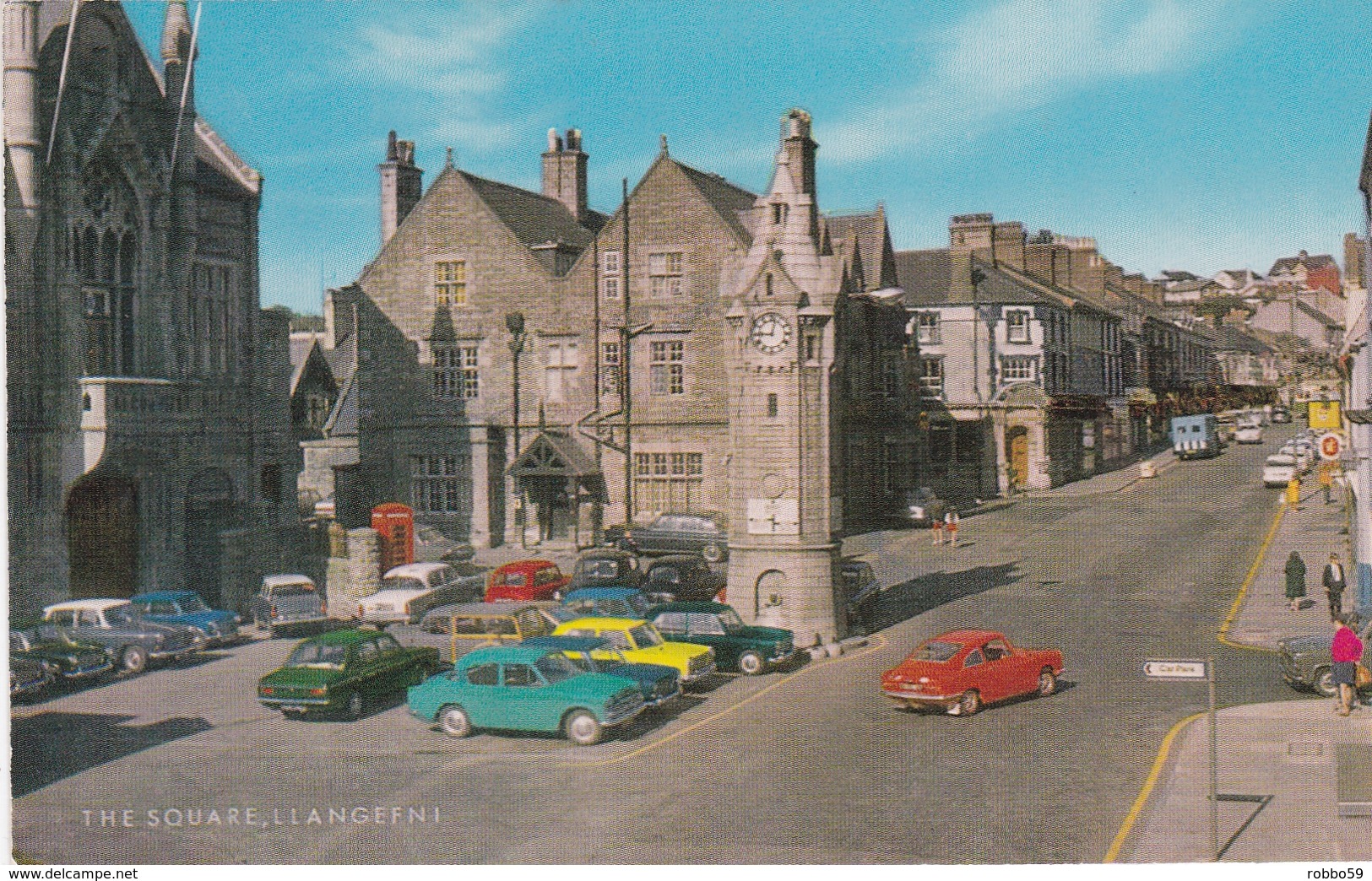 Wales Llangefni The Square Gwynedd Salmom Postcard Unused - Other & Unclassified