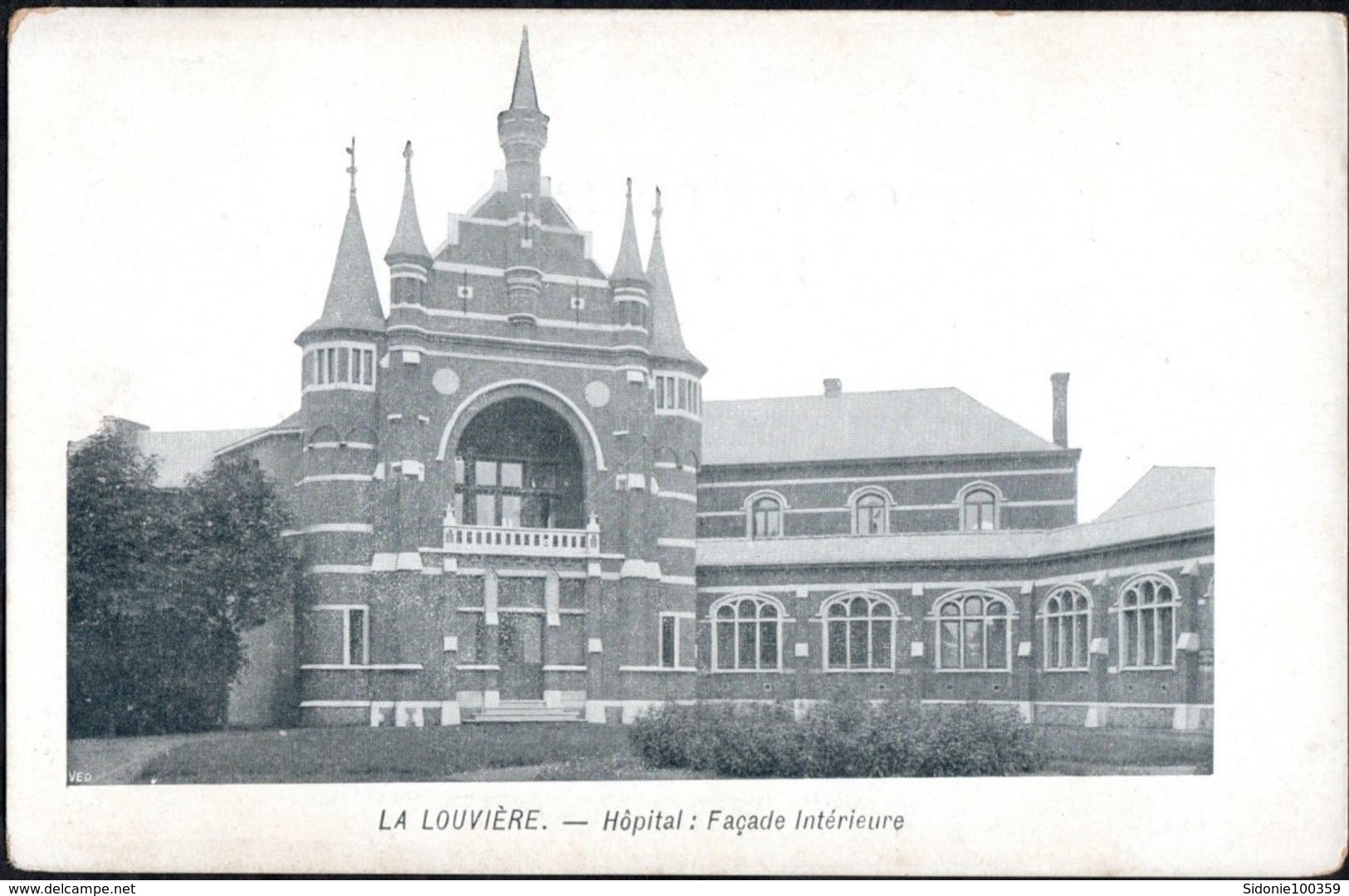 Carte Illustrée Affranchie Par 1 Timbre Préoblitéré Envoyée De La Louvière (station) En Ville En 1906 - Roulettes 1900-09