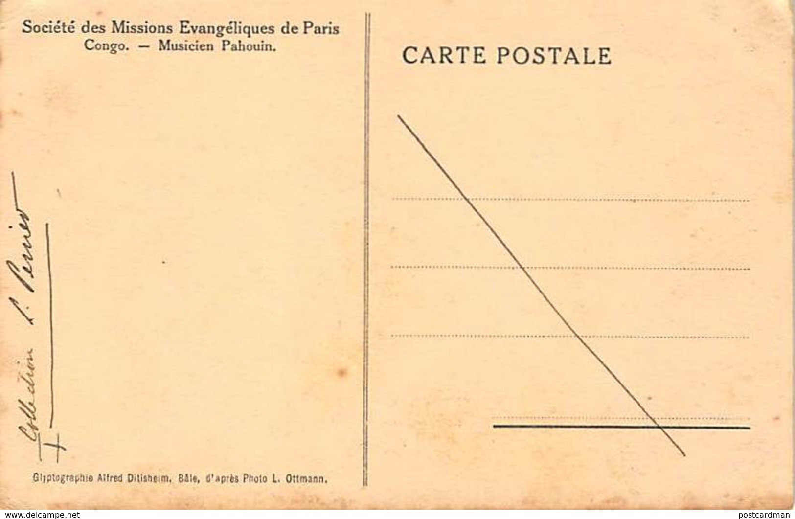 Gabon - Musicien Pahouin - Ed. Soc. Des Missions Evangéliques De Paris. - Gabon