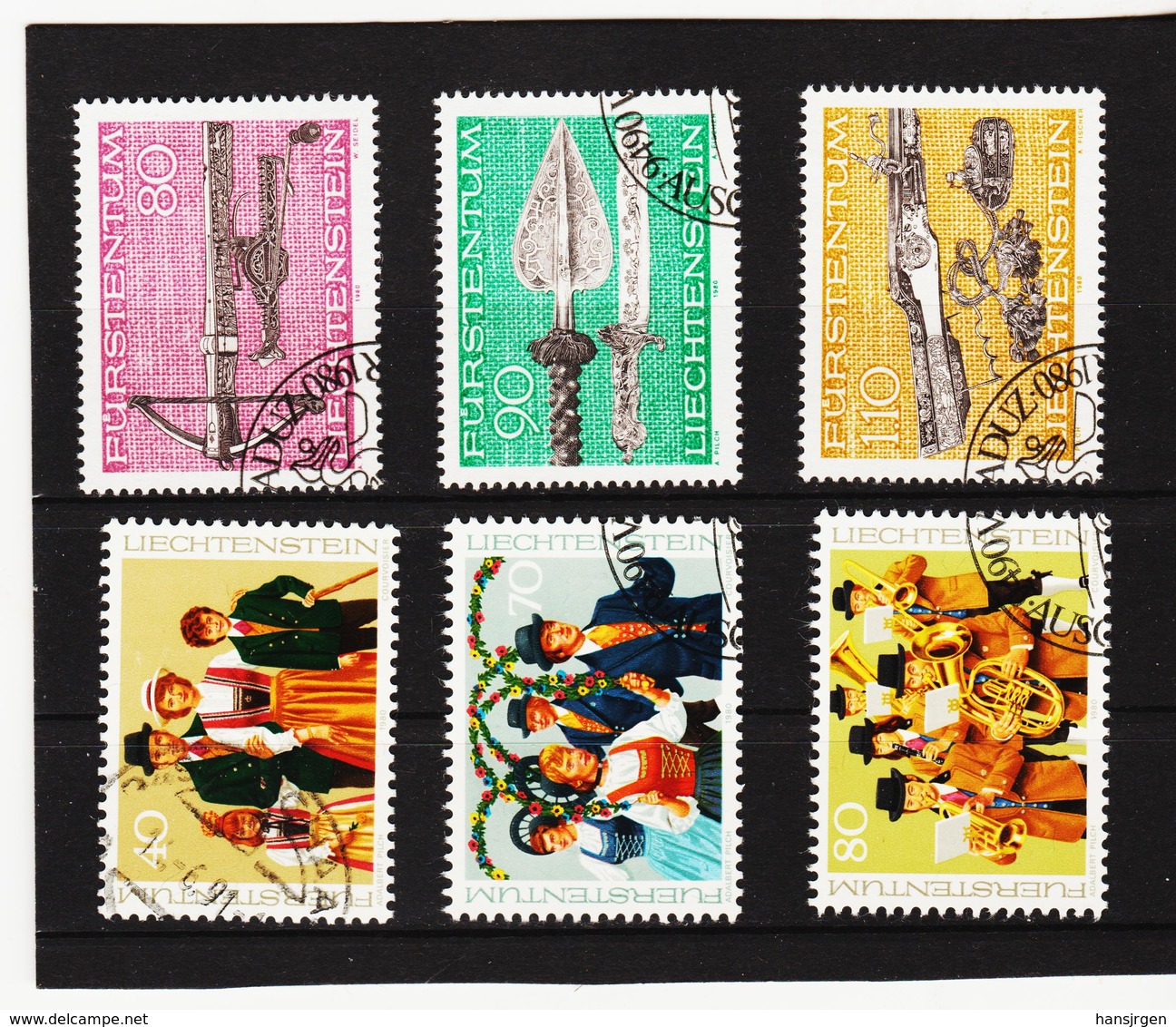 TNT307 LIECHTENSTEIN 1980 Michl 751/56 Used / Gestempelt SIEHE ABBILDUNG - Used Stamps