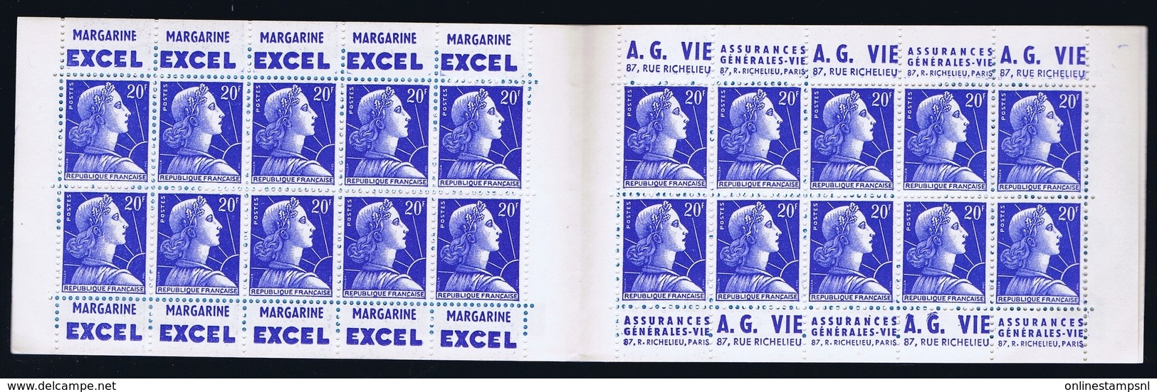 France Carnet Yv 1011B-C9 Postfrisch/neuf Sans Charniere /MNH/** Margarine Excel   AG Vie - Andere & Zonder Classificatie