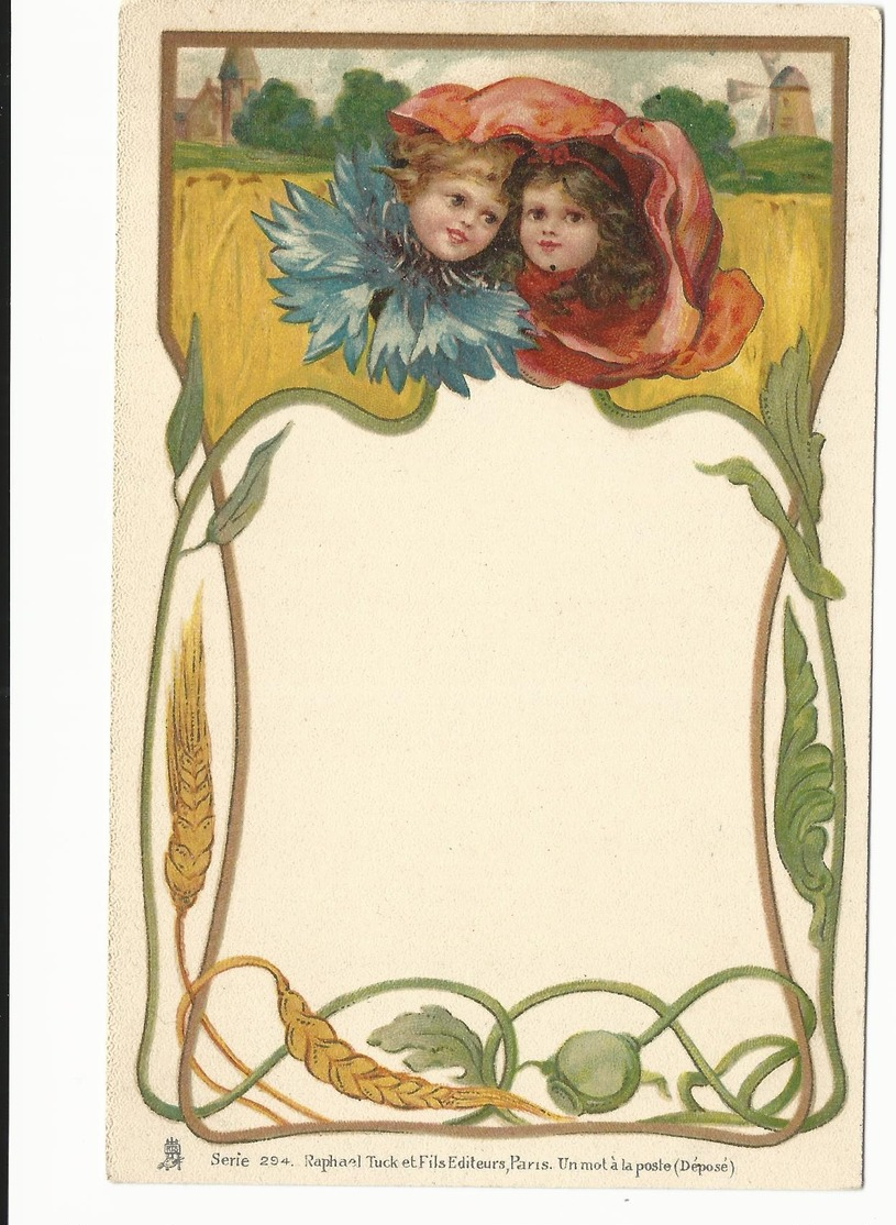 CPA - ART NOUVEAU -ENFANTS EN FLEUR - TUCK SERIE 294 - NON  ECRITE - TBE - Sonstige & Ohne Zuordnung