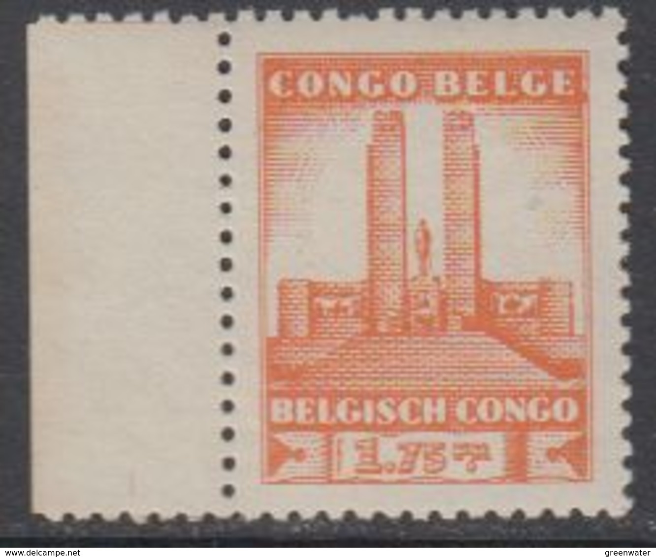 Belgisch Congo 1941 Monument Koning Albert I Te Leopoldstad 1.75Fr  1w ** Mnh (42934F) - Ongebruikt