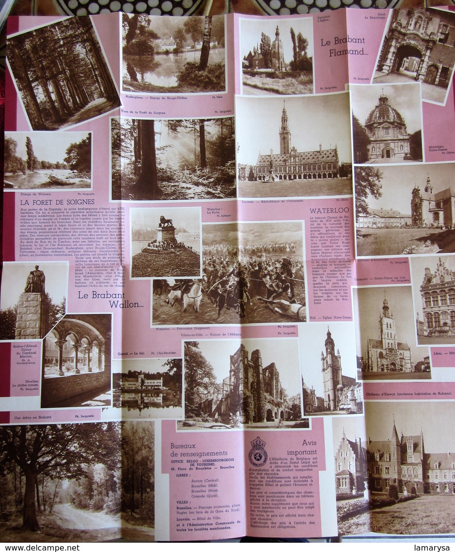 VISITEZ LA BELGIQUE LE BRABANT  Oude Toeristische Brochure -Ancien Dépliant Touristique-OLD Tourist Brochures - Cuadernillos Turísticos