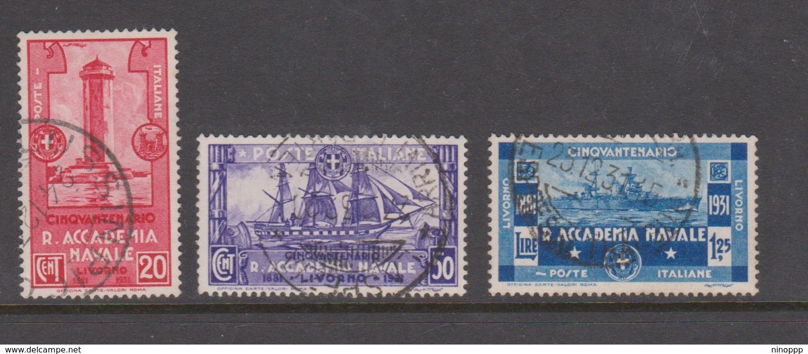 Italy S 300-302 1931 Royal Naval Academy, Mint Hinged - Gebraucht